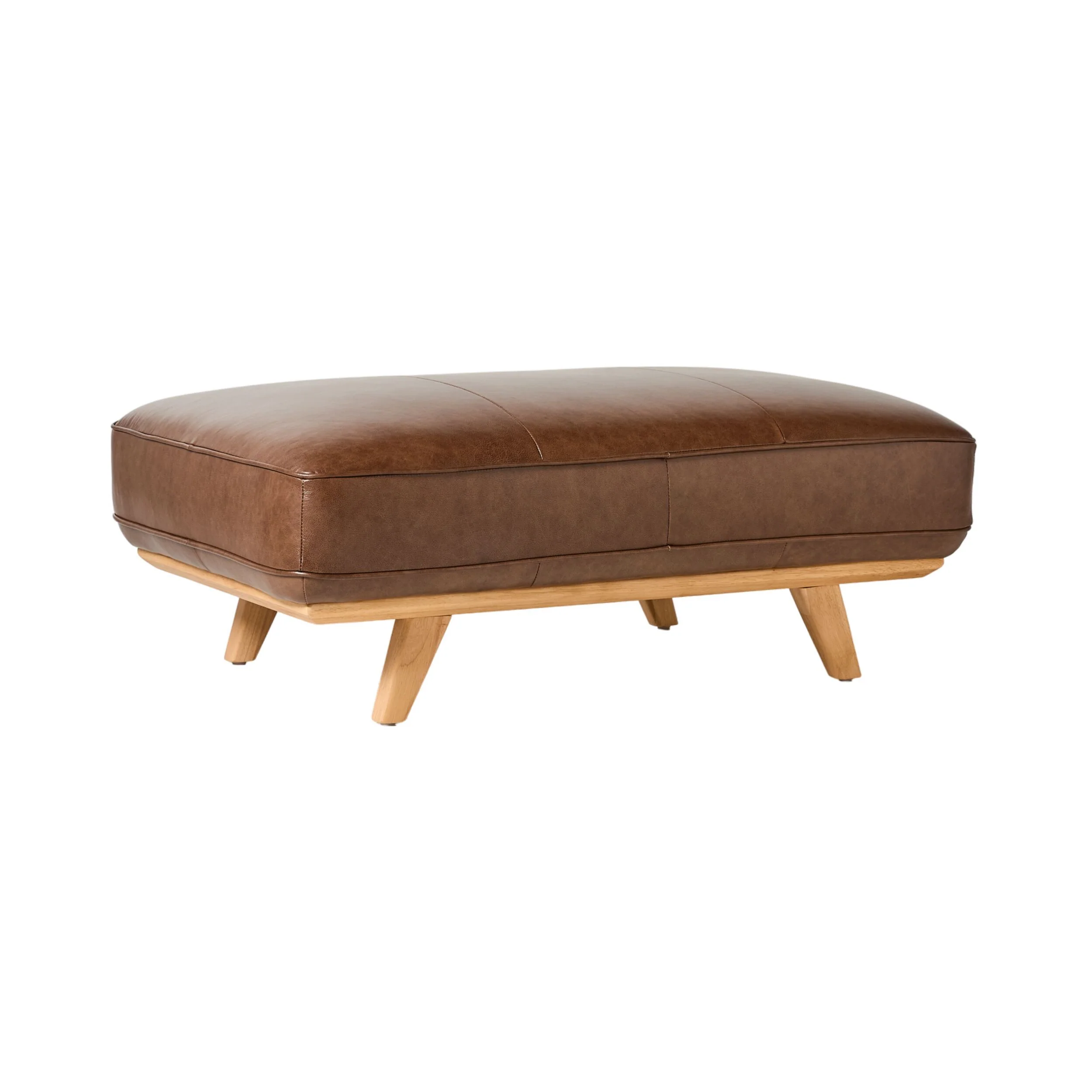Carson Leather Ottoman Dakota Mocha - Image 2