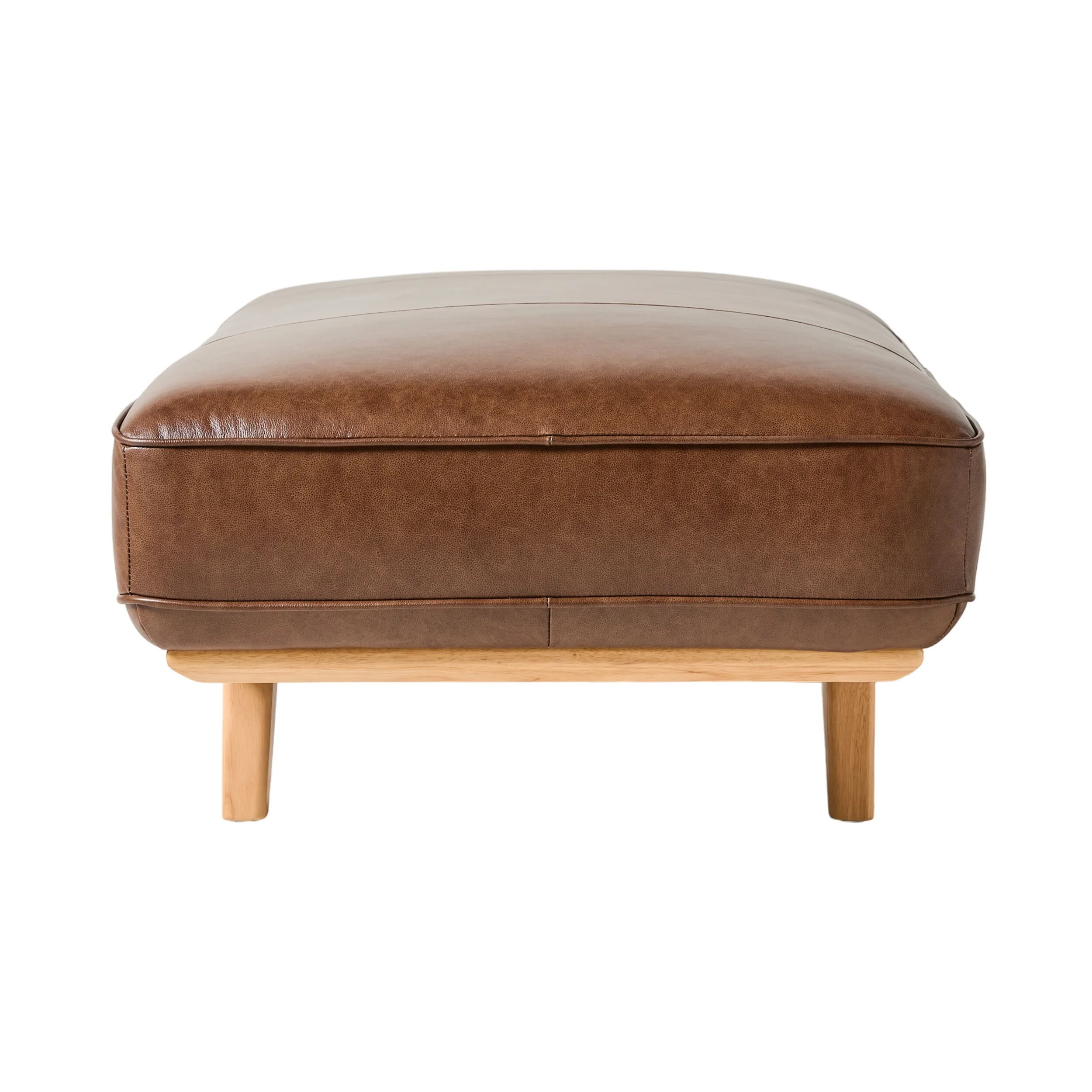 Carson Leather Ottoman Dakota Mocha - Image 3
