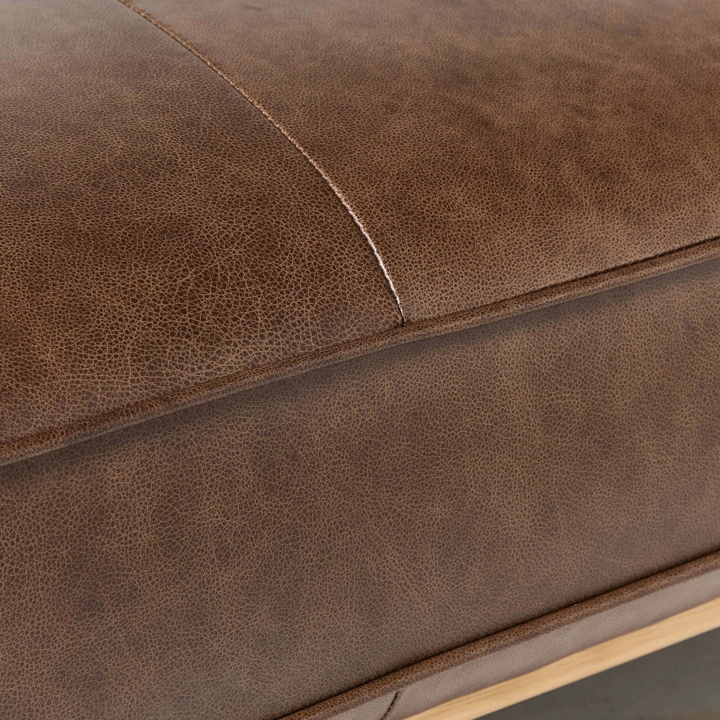 Carson Leather Ottoman Dakota Mocha - Image 4