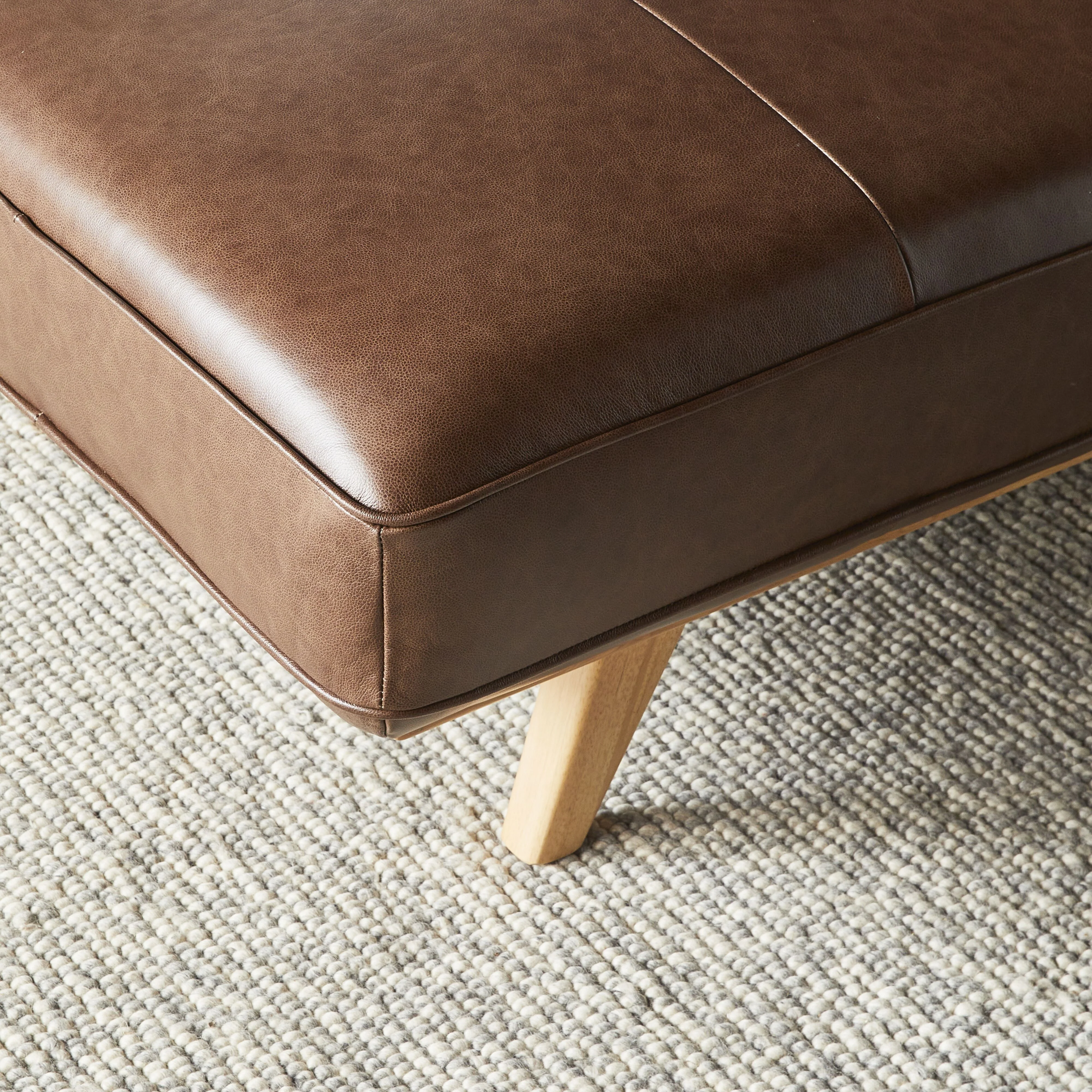 Carson Leather Ottoman Dakota Mocha - Image 7