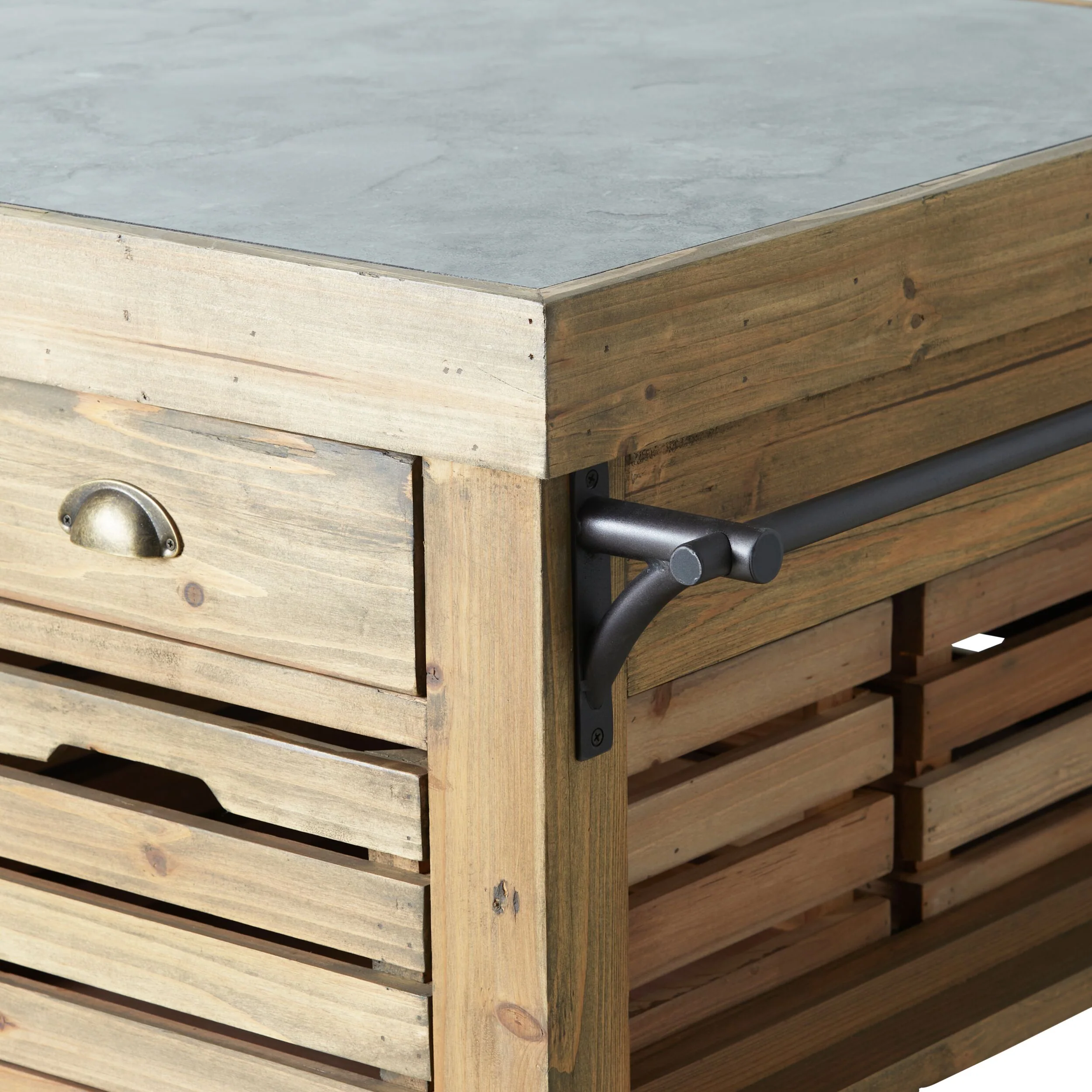 Carter 2 Drawer Island Bench - Image 4