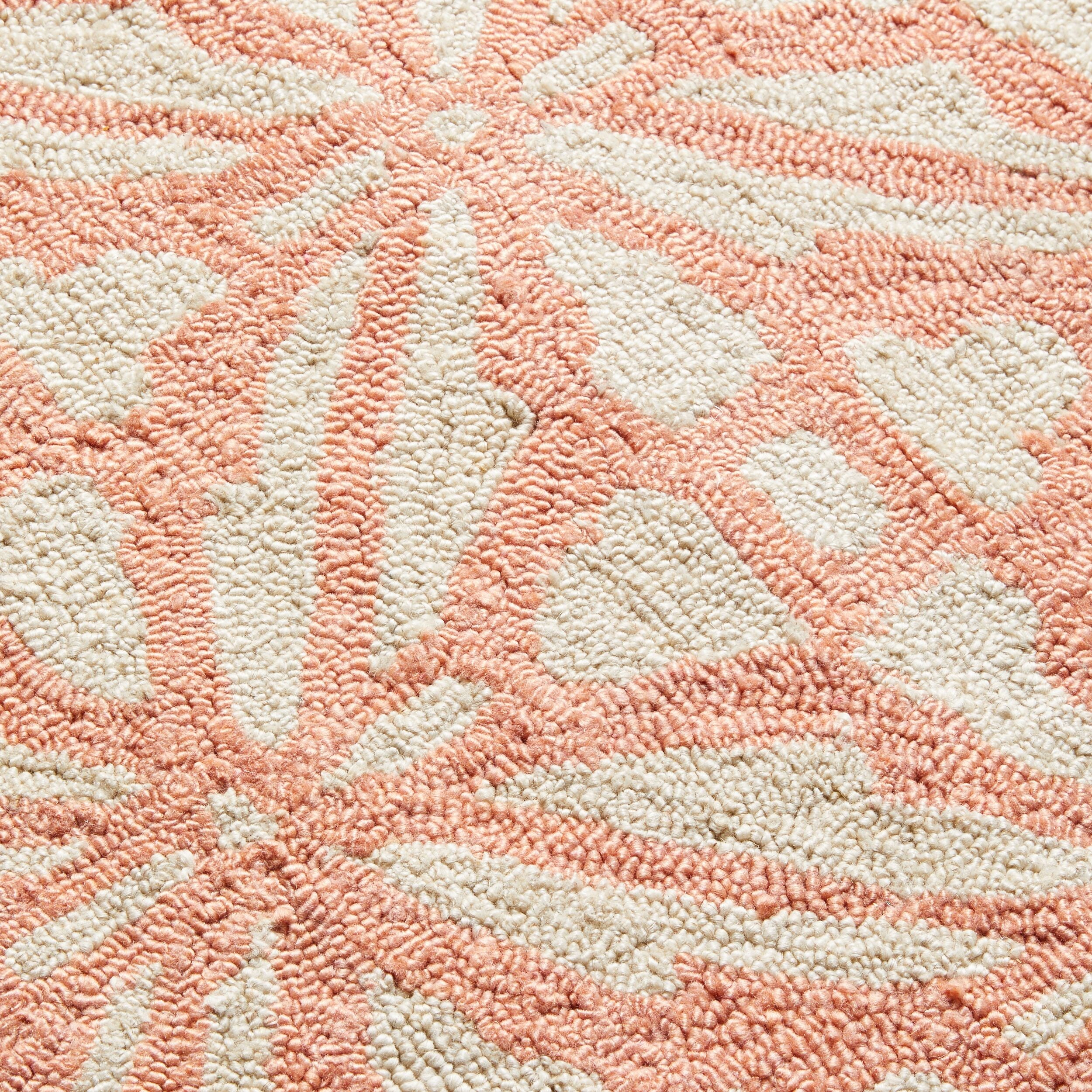 Casablanca Tile Hand Tufted Wool Blend Blush Rug 300x240cm - Image 2