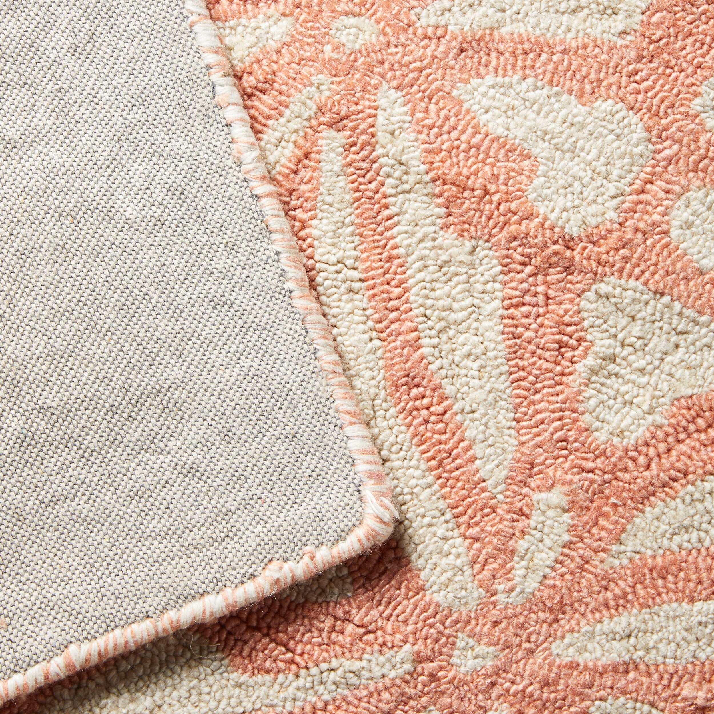 Casablanca Tile Hand Tufted Wool Blend Blush Rug 300x240cm - Image 3