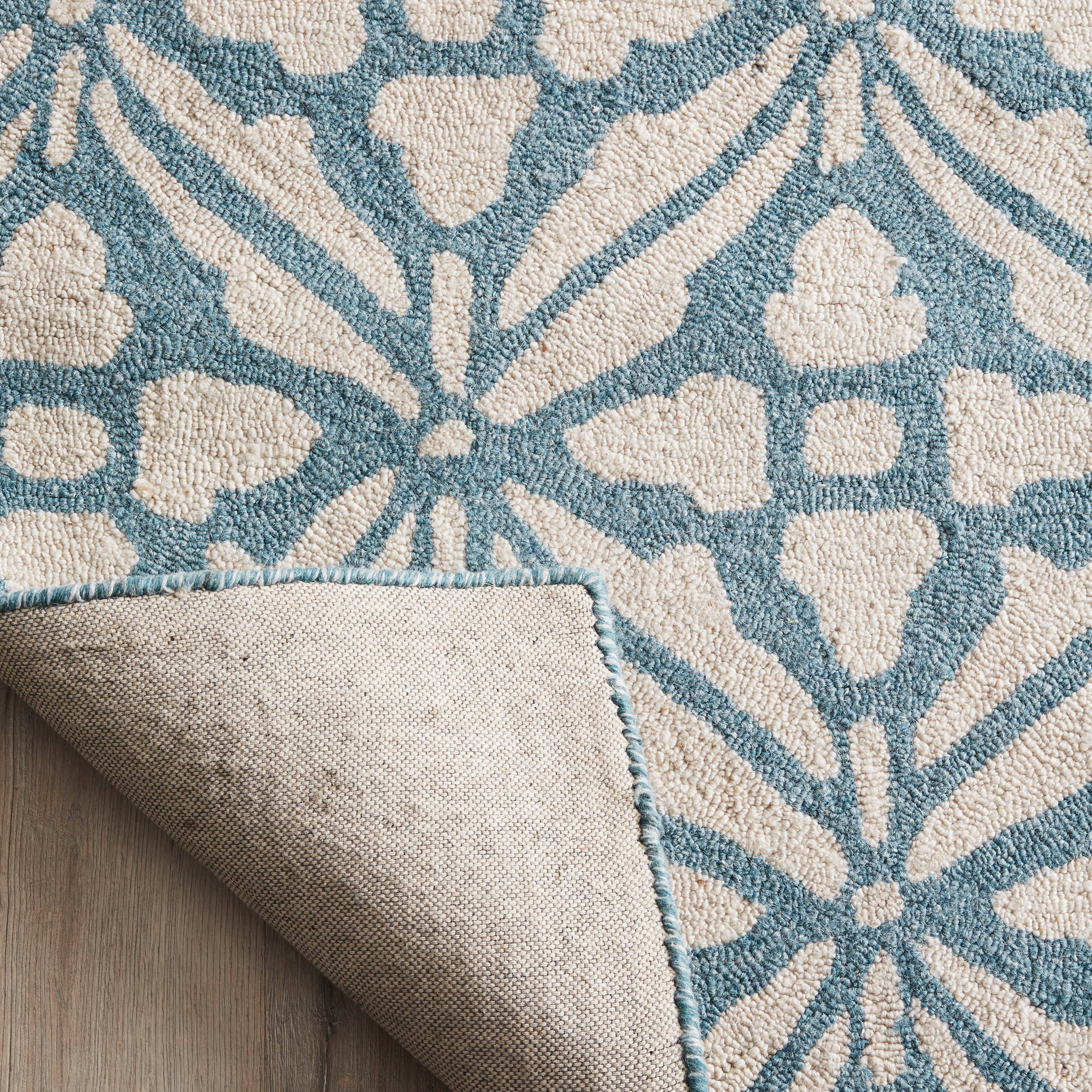 Casablanca Tile Hand Tufted Wool Blend Duckegg Rug 240x300cm - Image 10
