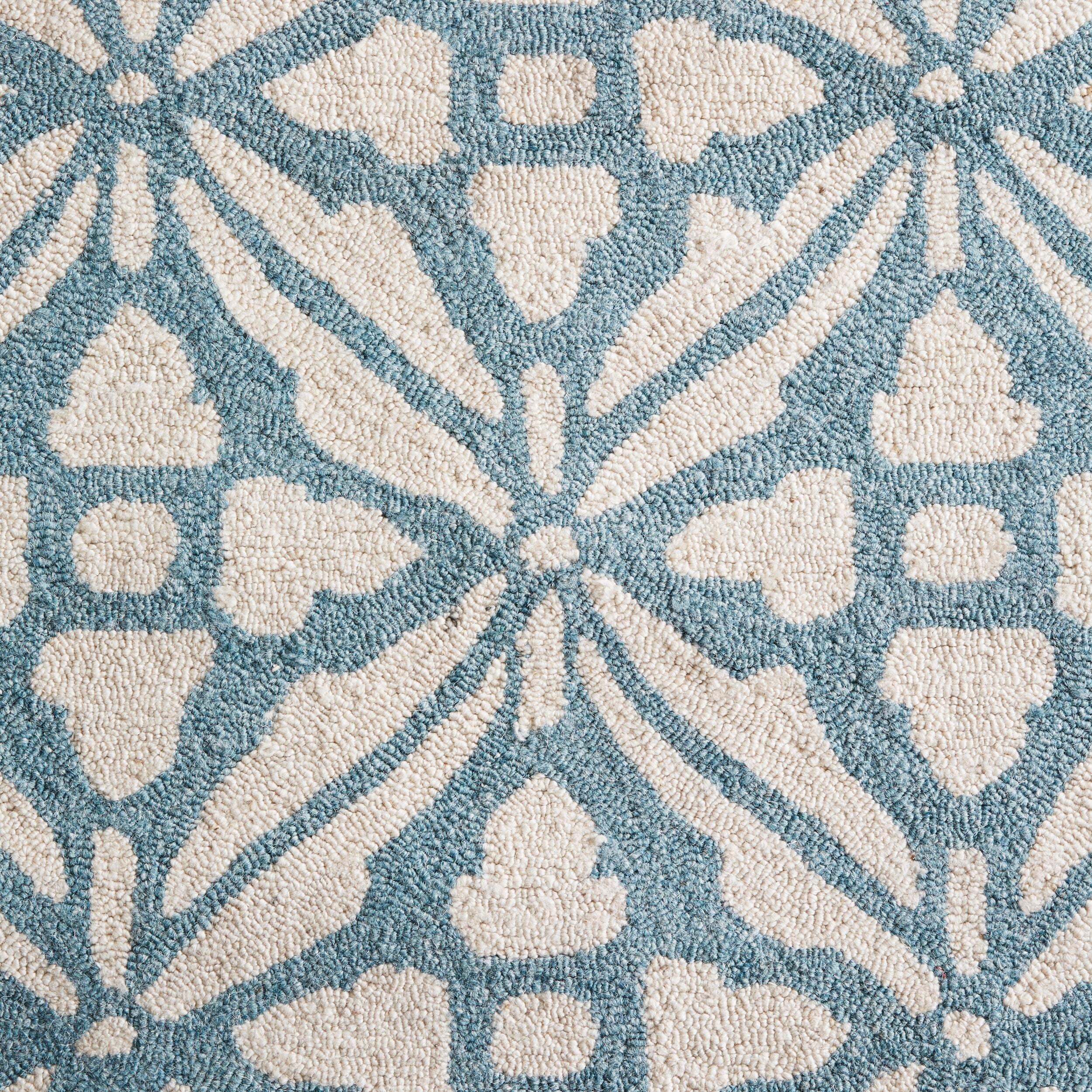 Casablanca Tile Hand Tufted Wool Blend Duckegg Rug 240x300cm - Image 2