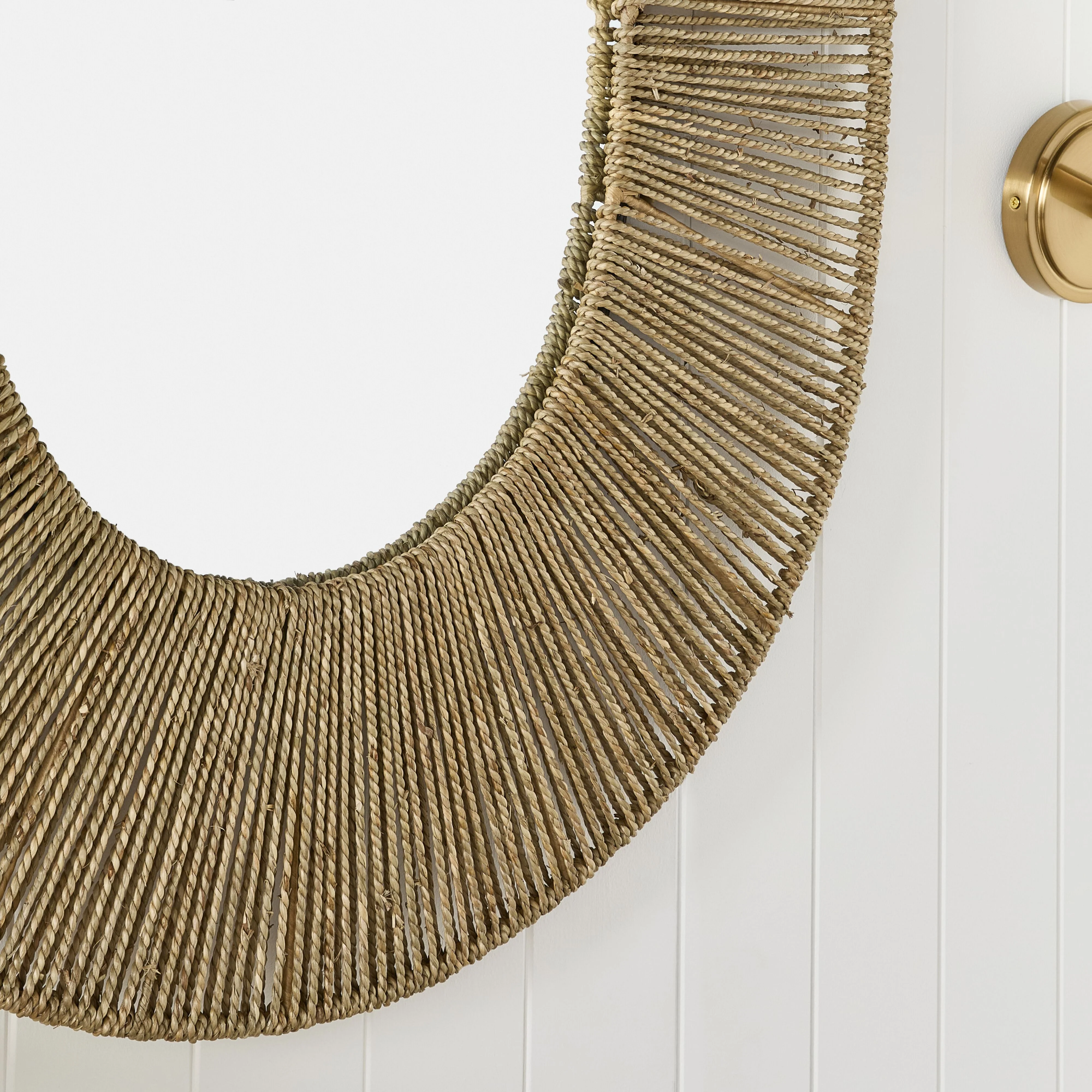 Cassis Twisted Seagrass Oval Wall Mirror 80x2.5x100cm - Image 10