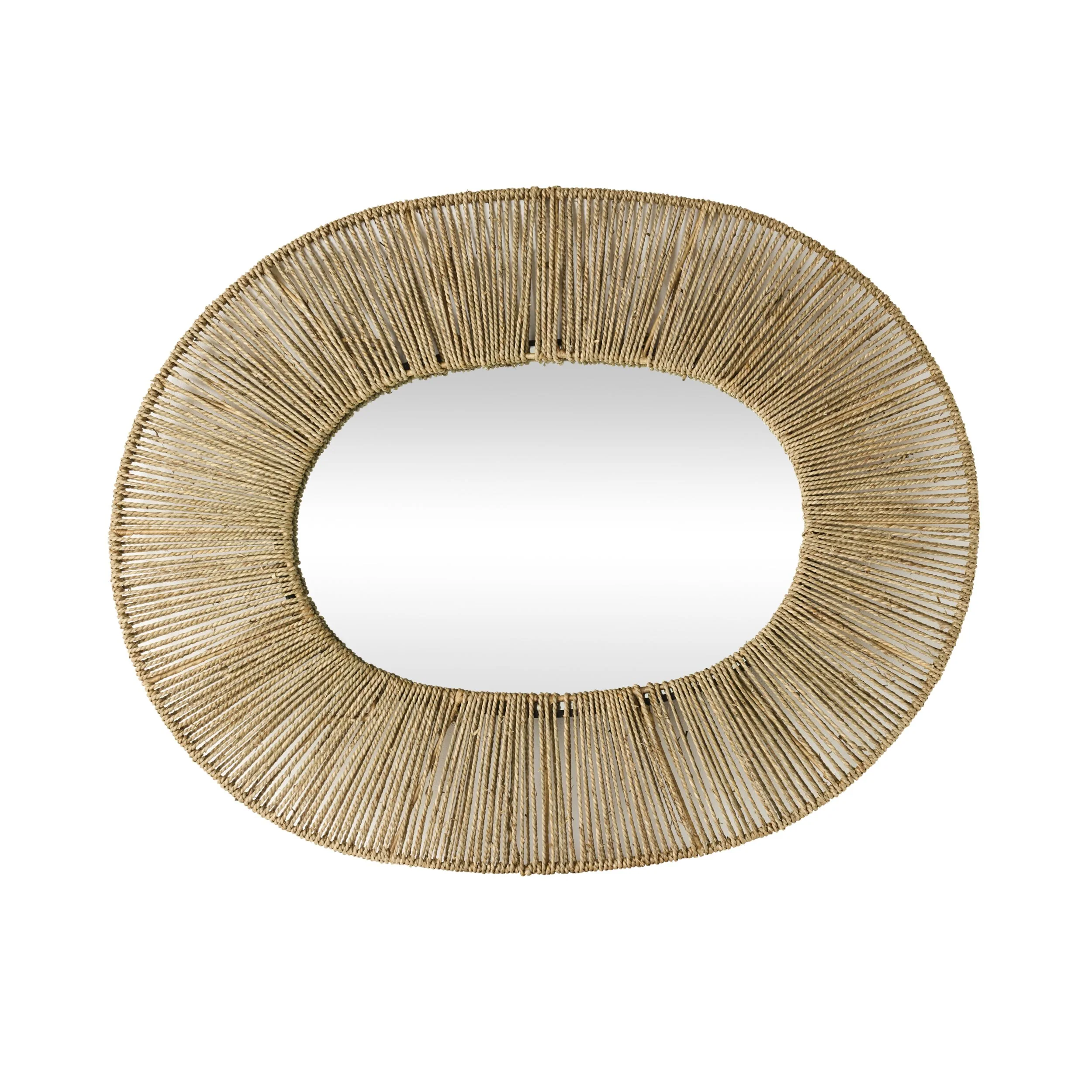 Cassis Twisted Seagrass Oval Wall Mirror 80x2.5x100cm - Image 2