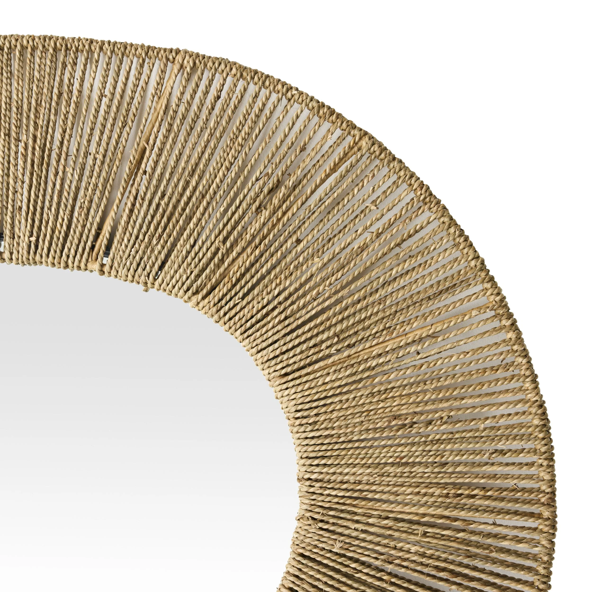 Cassis Twisted Seagrass Oval Wall Mirror 80x2.5x100cm - Image 3
