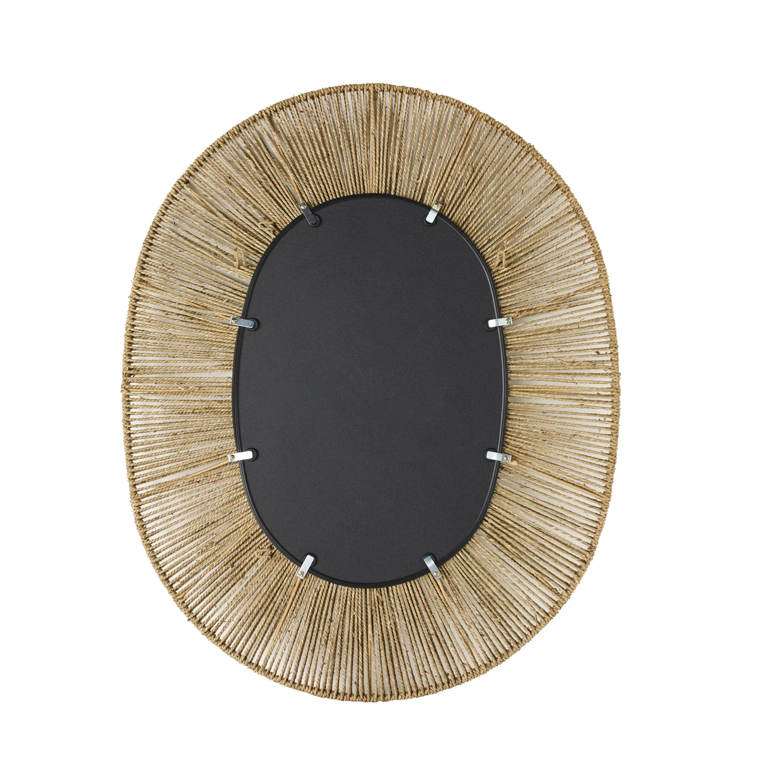 Cassis Twisted Seagrass Oval Wall Mirror 80x2.5x100cm - Image 5