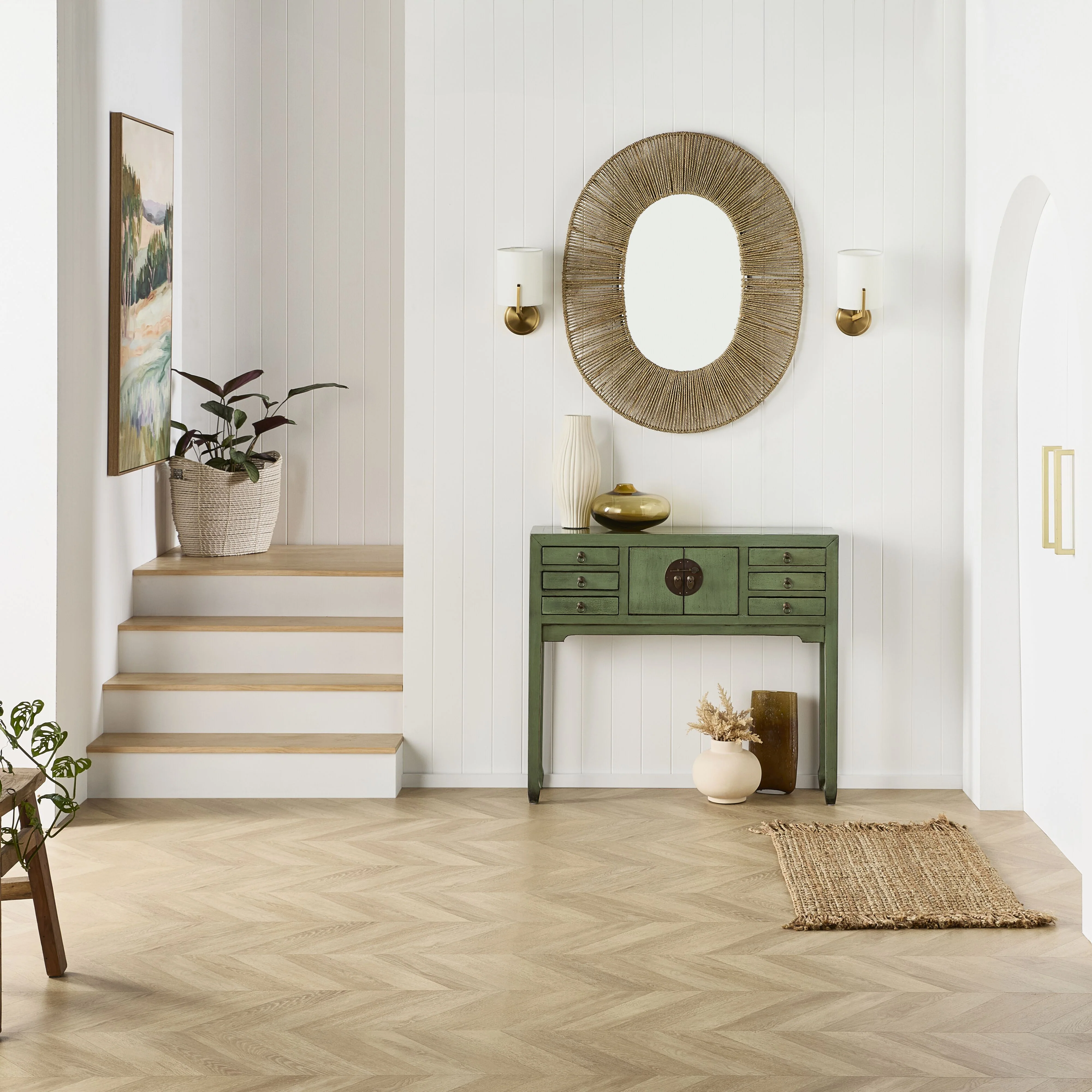 Cassis Twisted Seagrass Oval Wall Mirror 80x2.5x100cm - Image 7