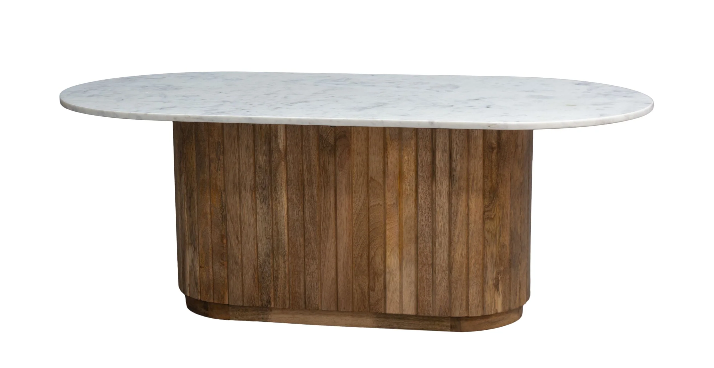 Cassius Coffee Table Oval Marble Top White - Image 2
