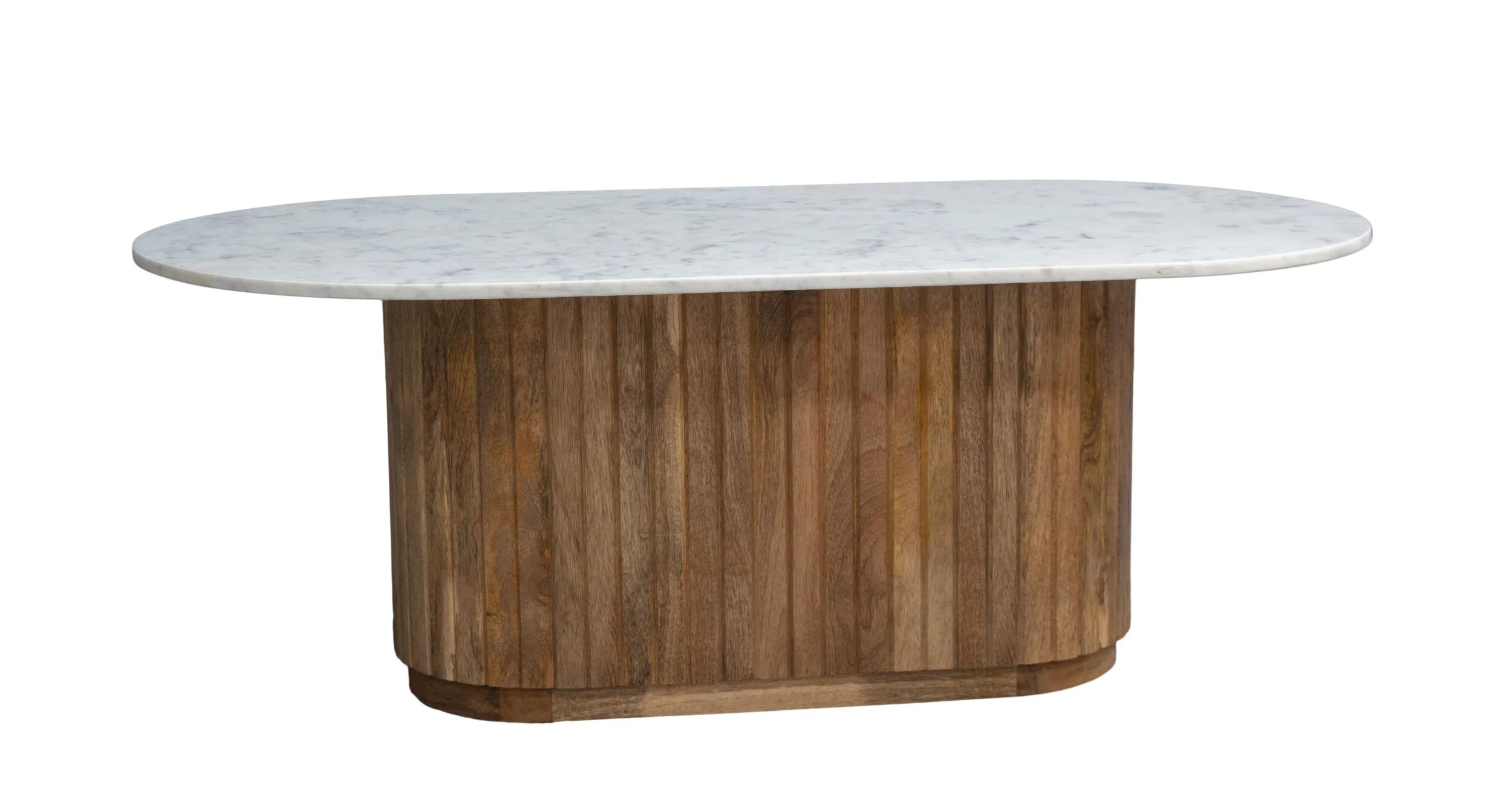 Cassius Coffee Table Oval Marble Top White - Image 3