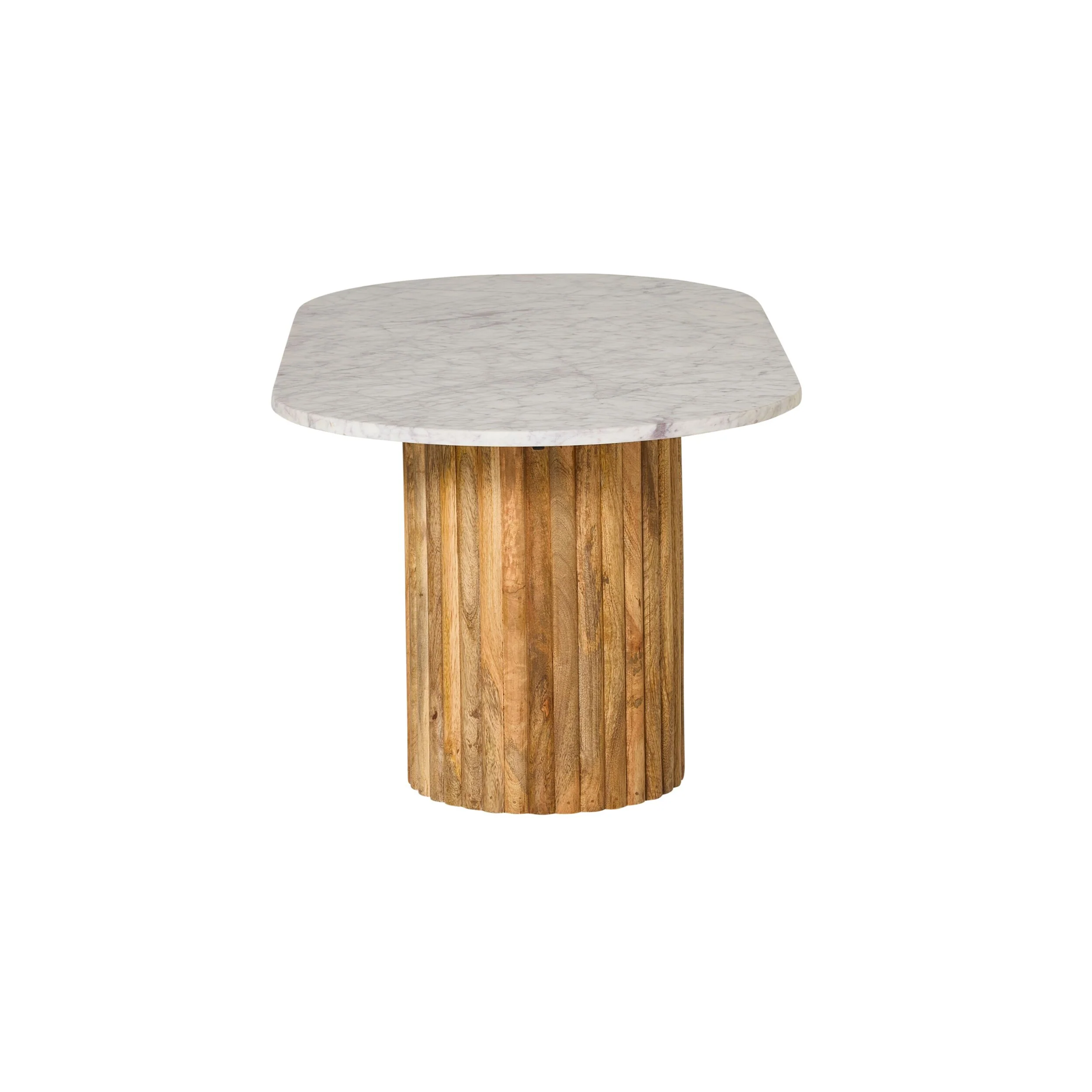 Cassius Double Pedestal Marble Top Coffee Table - Image 3