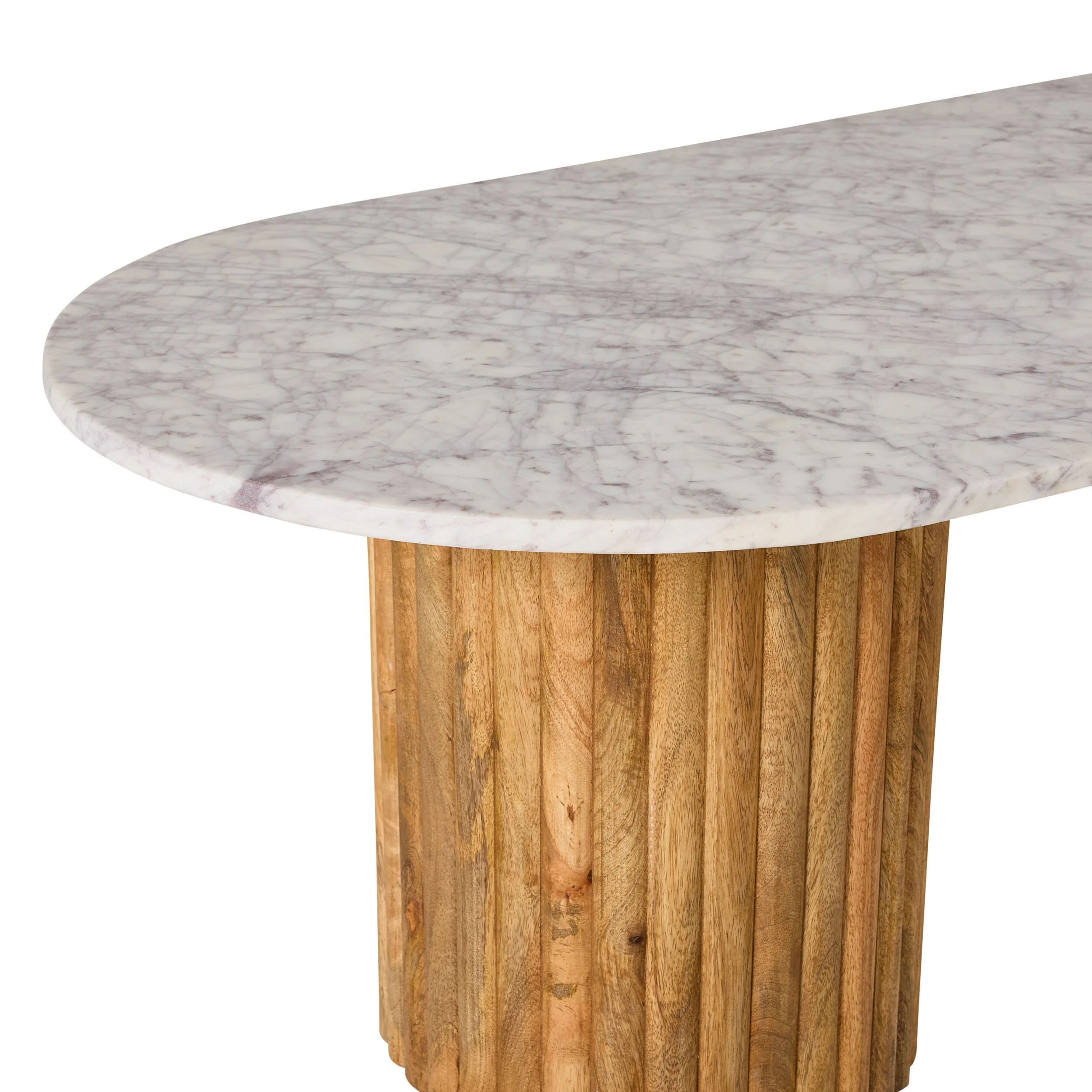 Cassius Double Pedestal Marble Top Coffee Table - Image 4