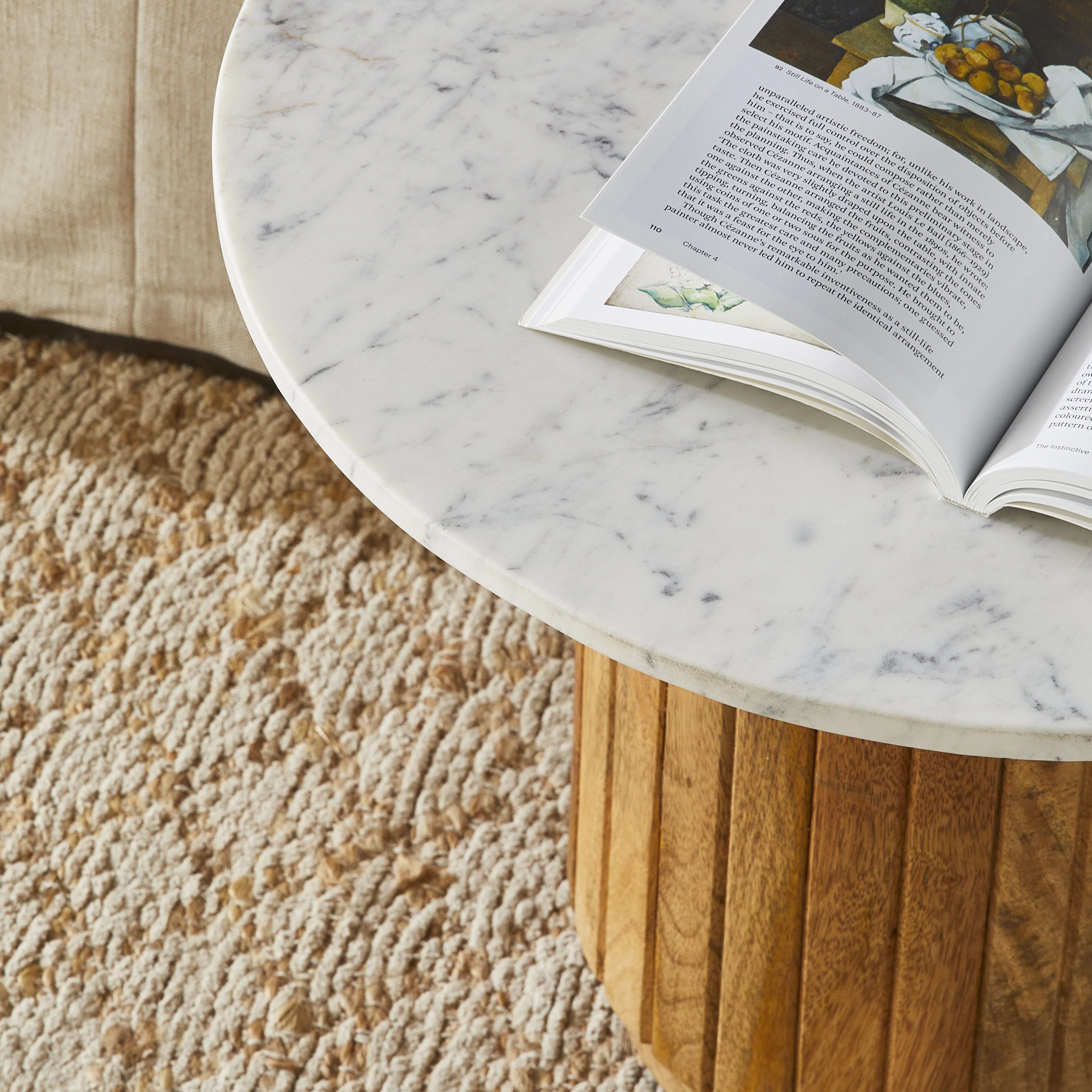 Cassius Side Table Round Marble Top White - Image 5