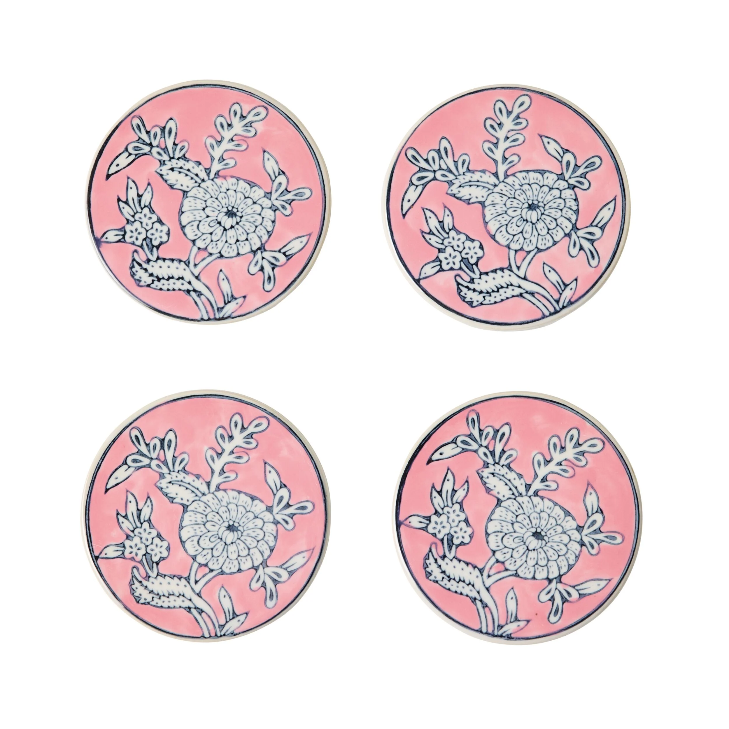 Celadon Botanic Blush Coasters Set of 4 - Image 3