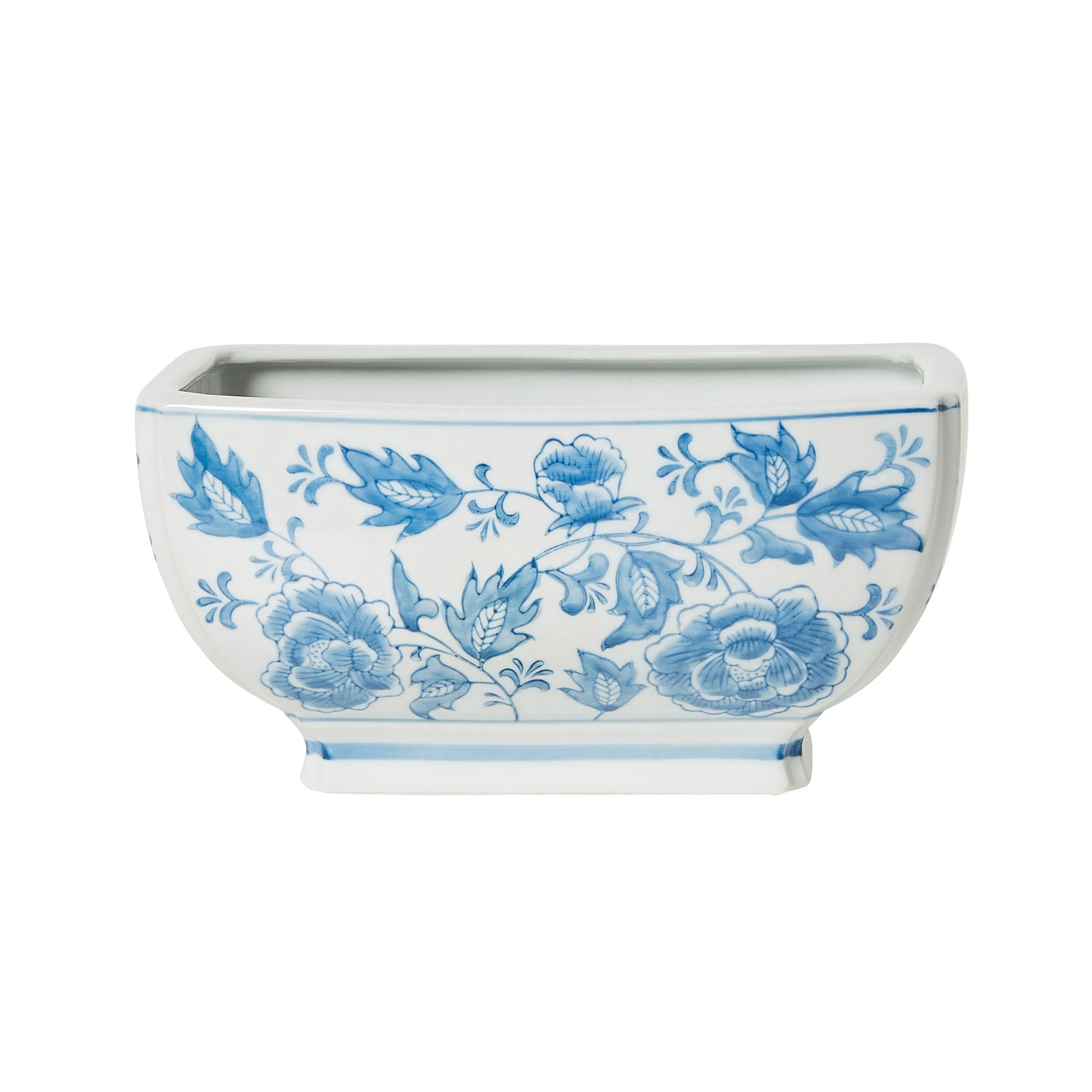 Celadon Fleur Rectangle Bowl 25.5x16.5x12.5cm