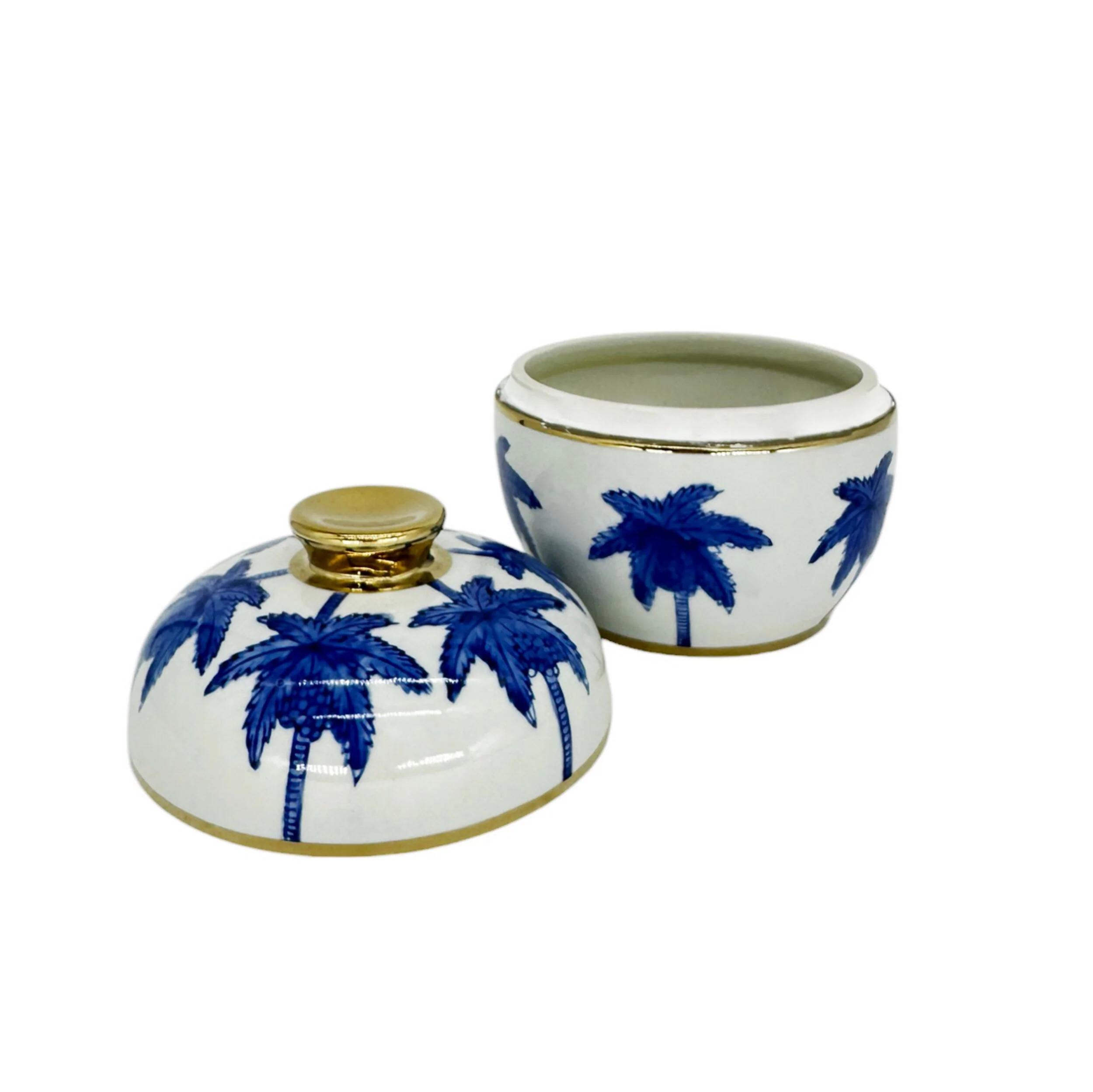 Celadon Sapphire Palm Jar 15cm - Image 4