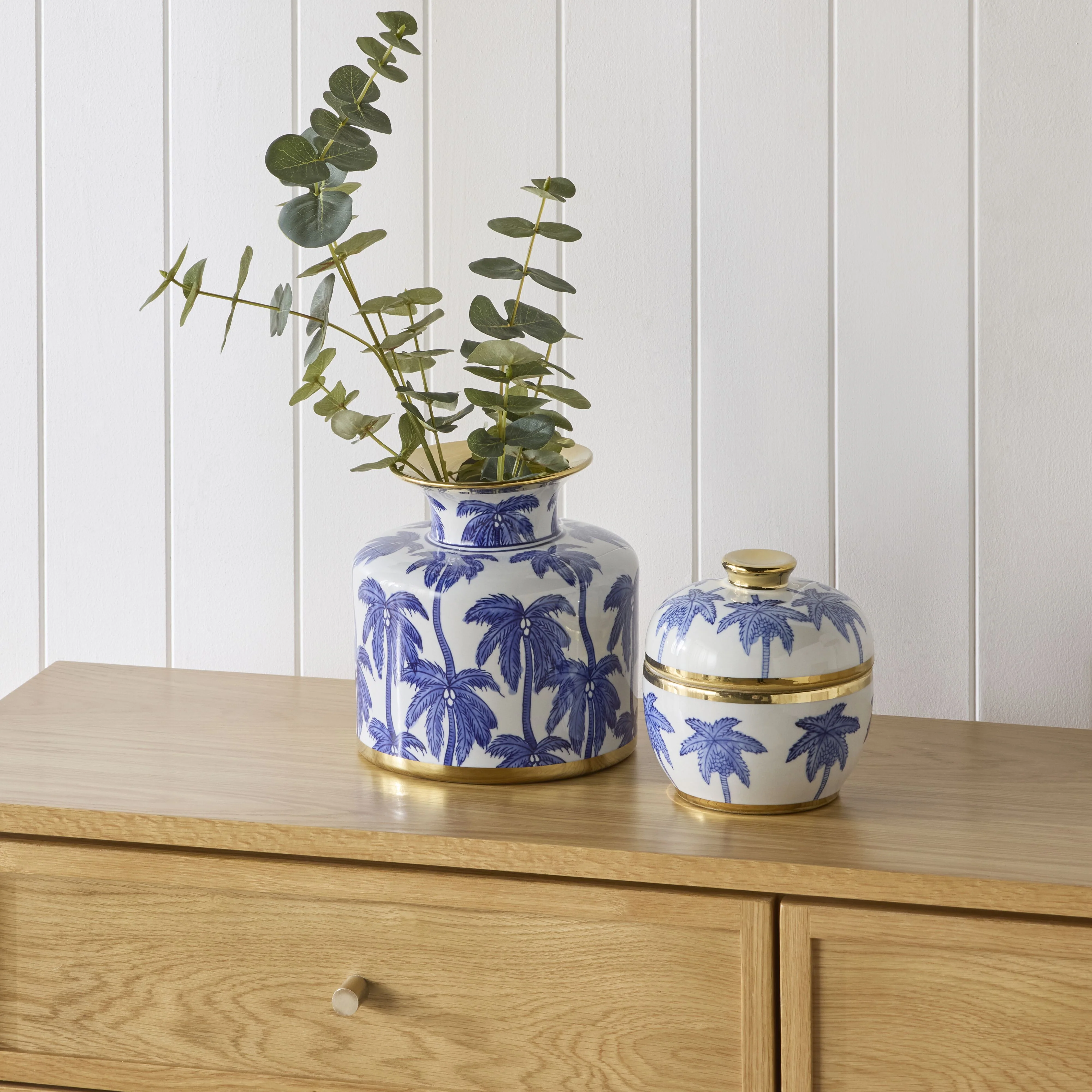 Celadon Sapphire Palm Vase 20cm - Image 4