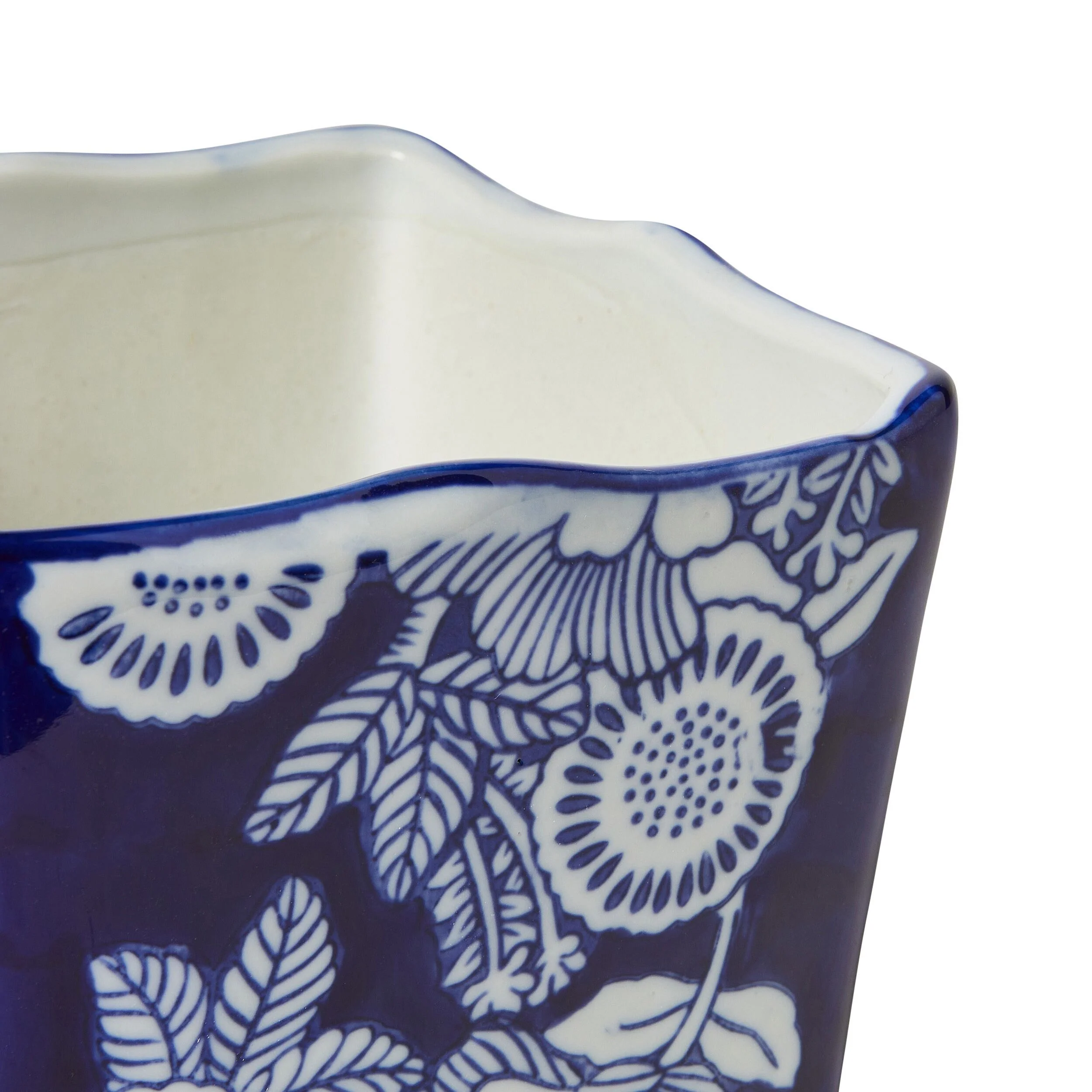 Celadon Tapestry Floral Plant Pot 15x15x15cm - Image 2
