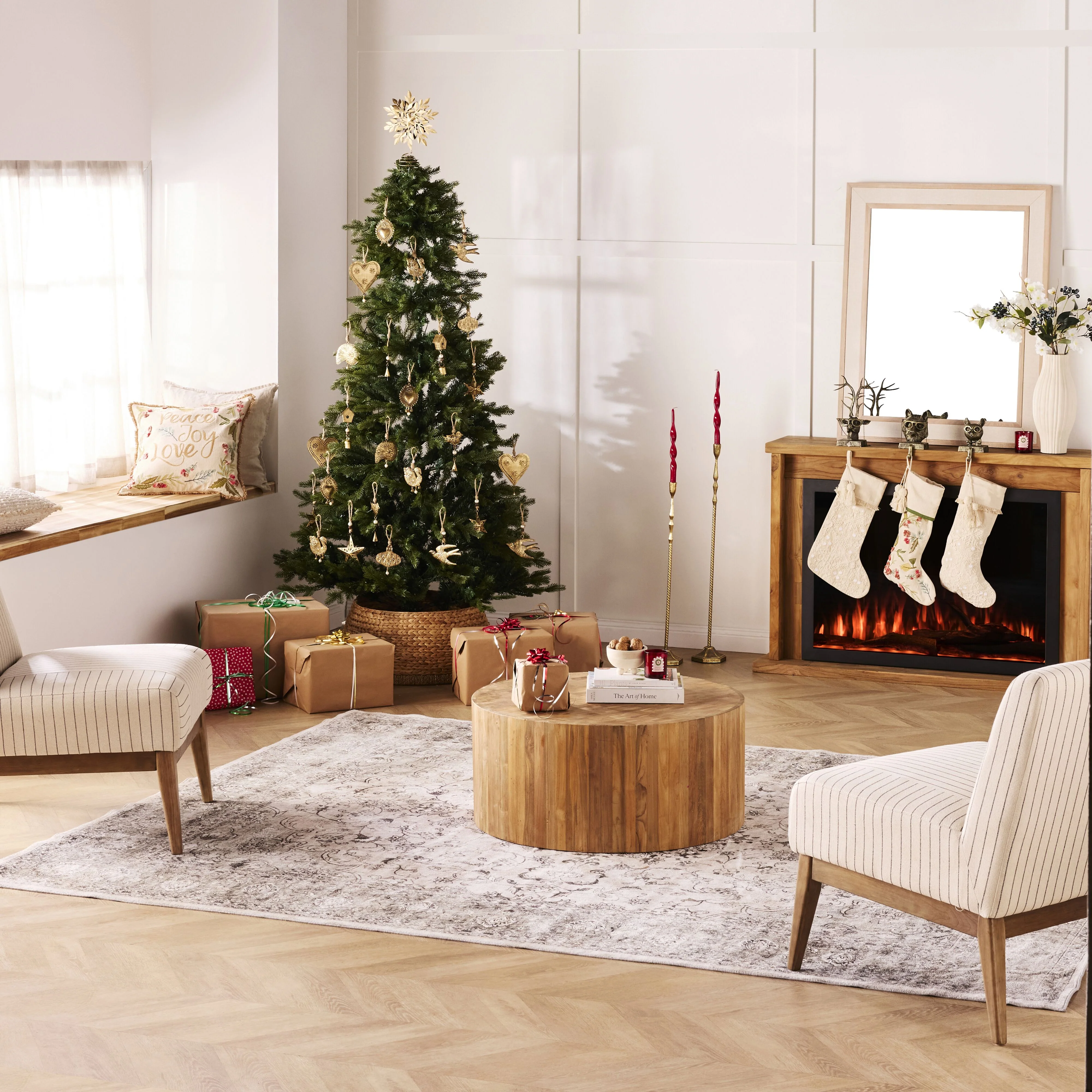 Celeste Woven Border Christmas Tree Skirt - Image 10