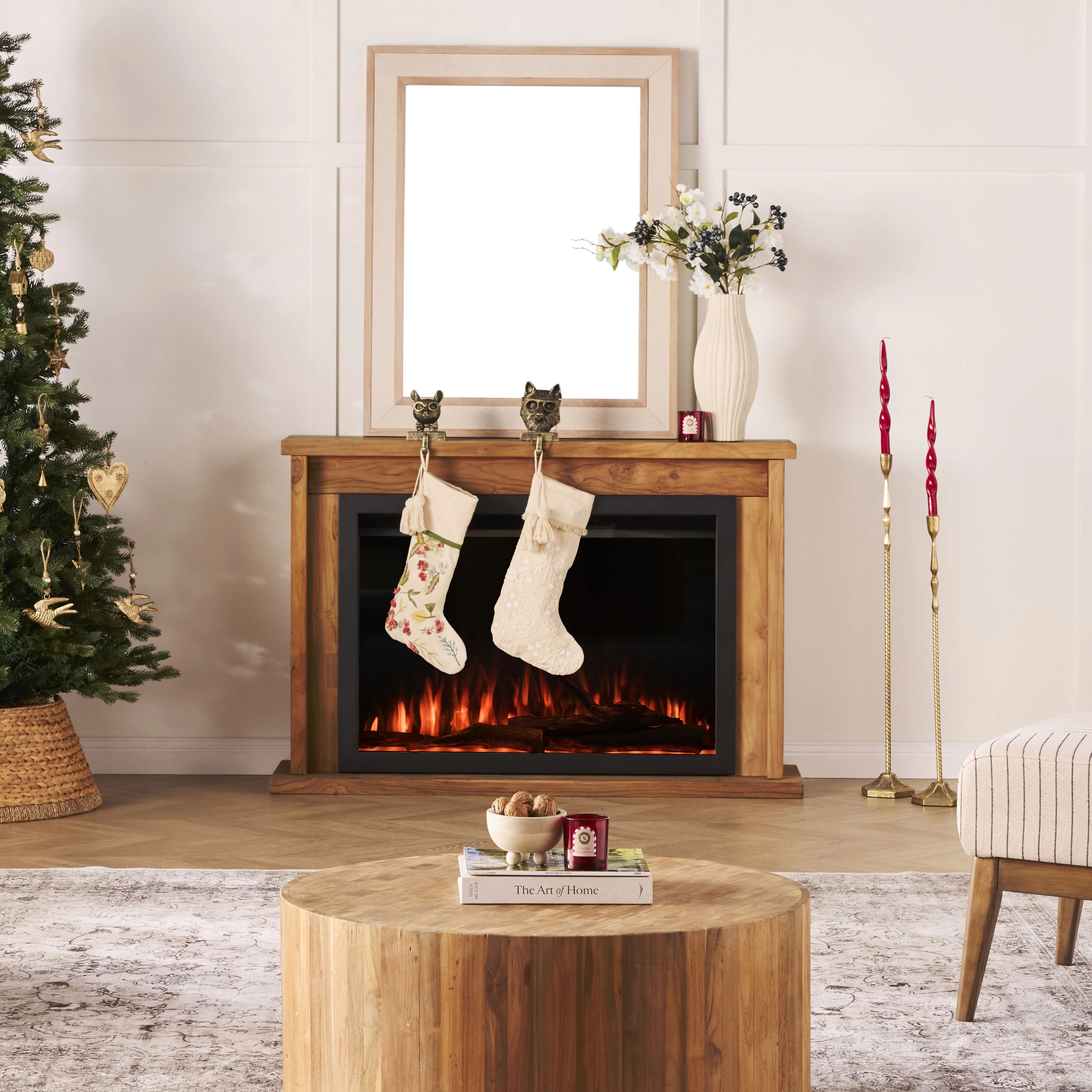 Celeste Woven Border Christmas Tree Skirt - Image 13