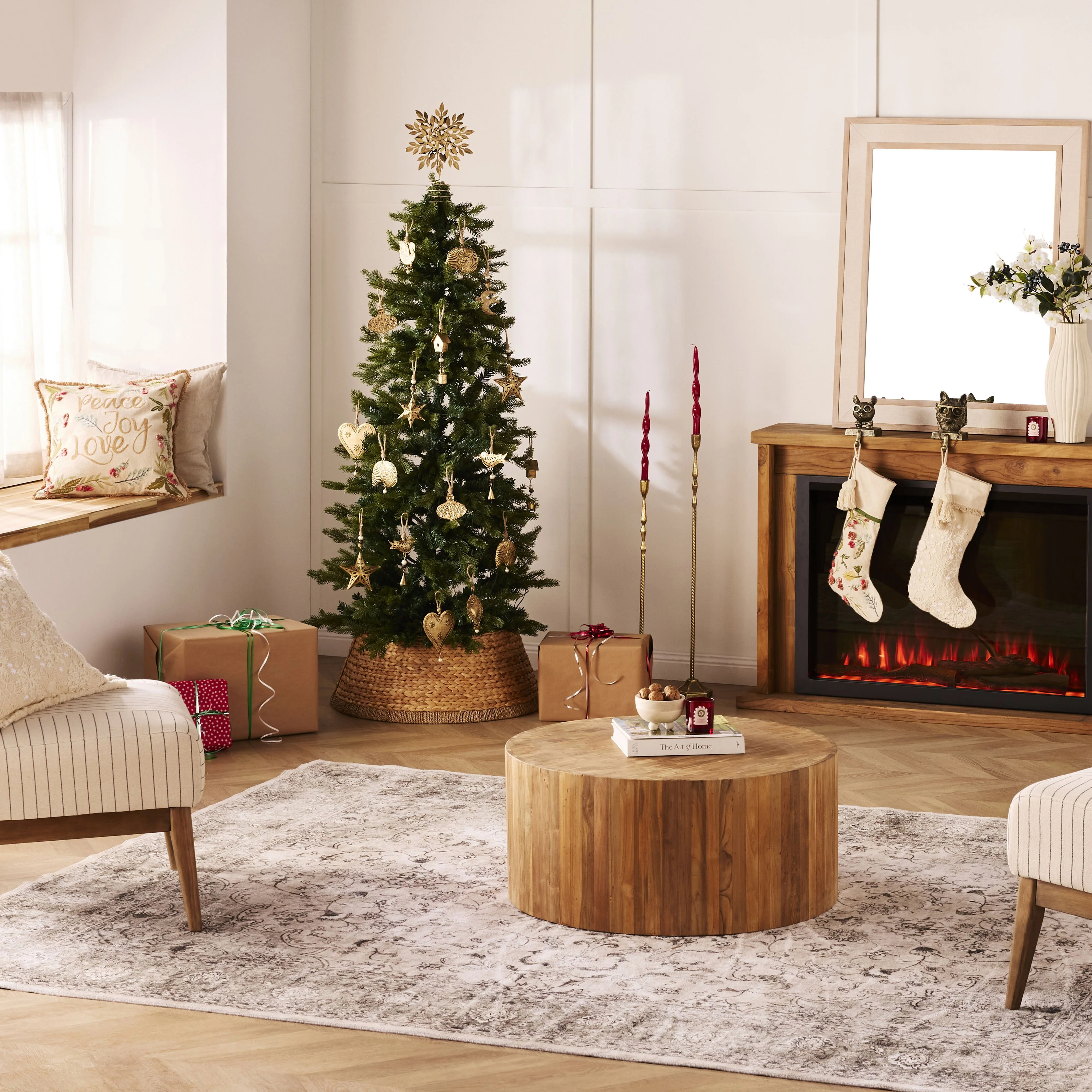 Celeste Woven Border Christmas Tree Skirt - Image 7