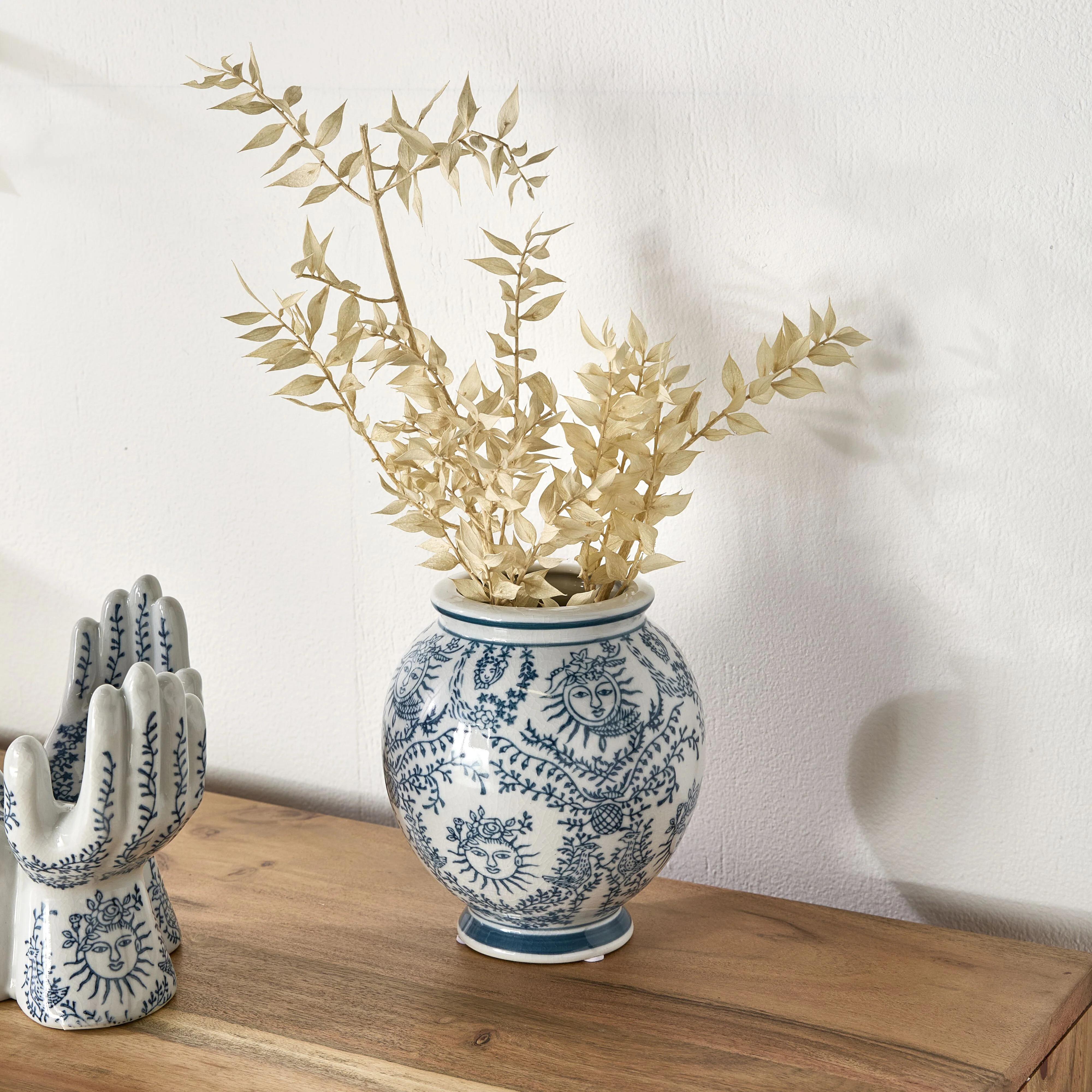 Celestial Porcelain Round Vase - Image 3