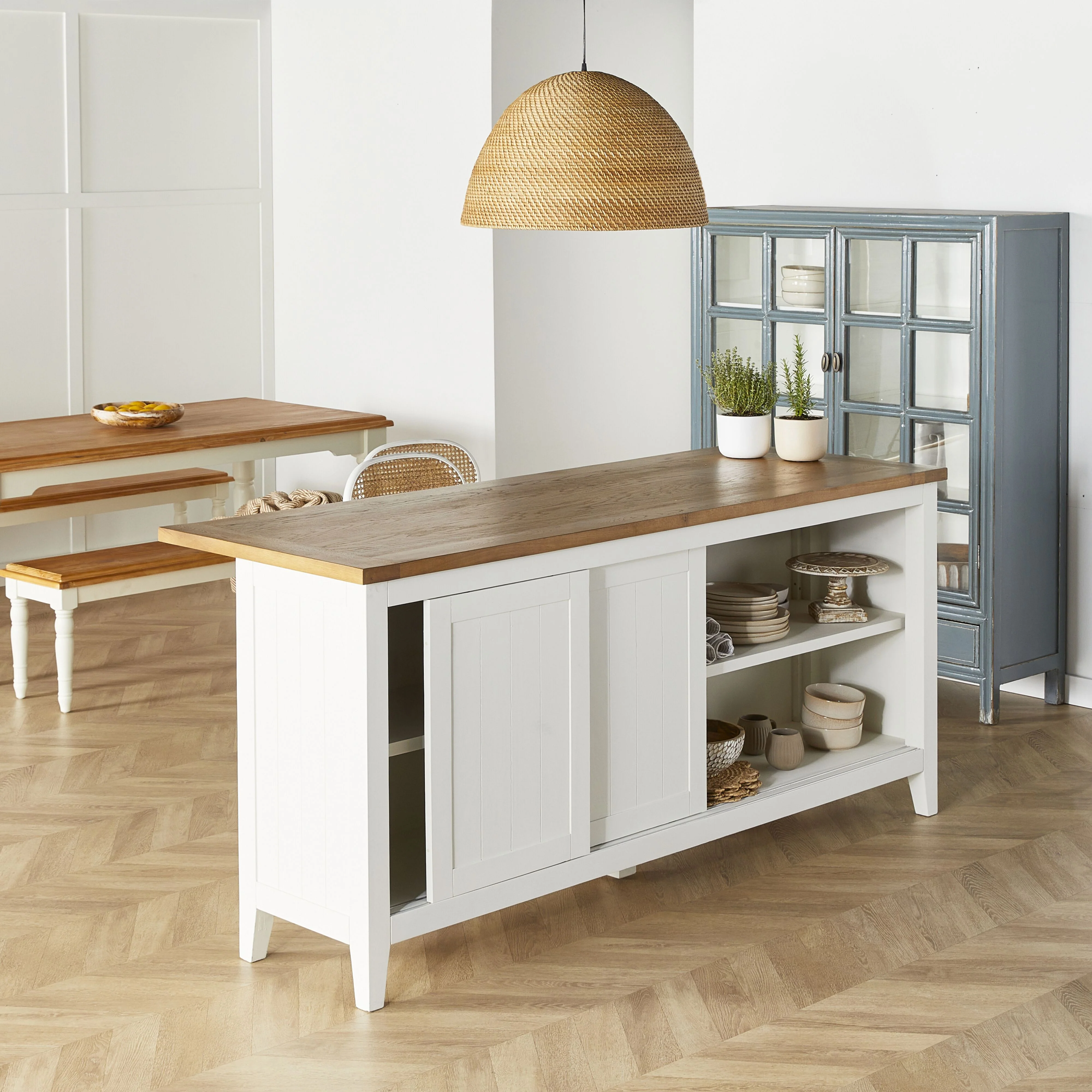 Chelsea Kitchen Island Bench with Timber Top - Image 10