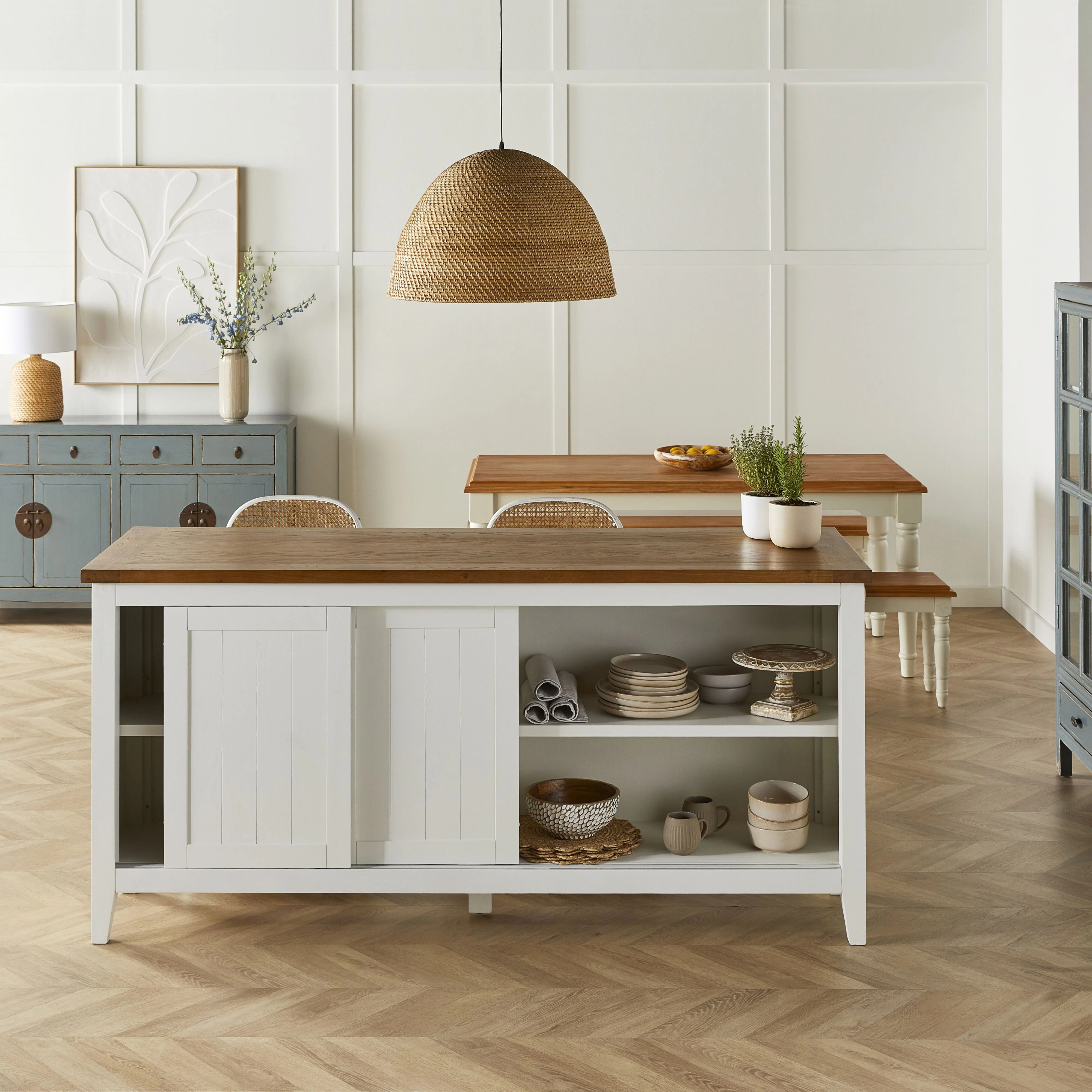 Chelsea Kitchen Island Bench with Timber Top - Image 9