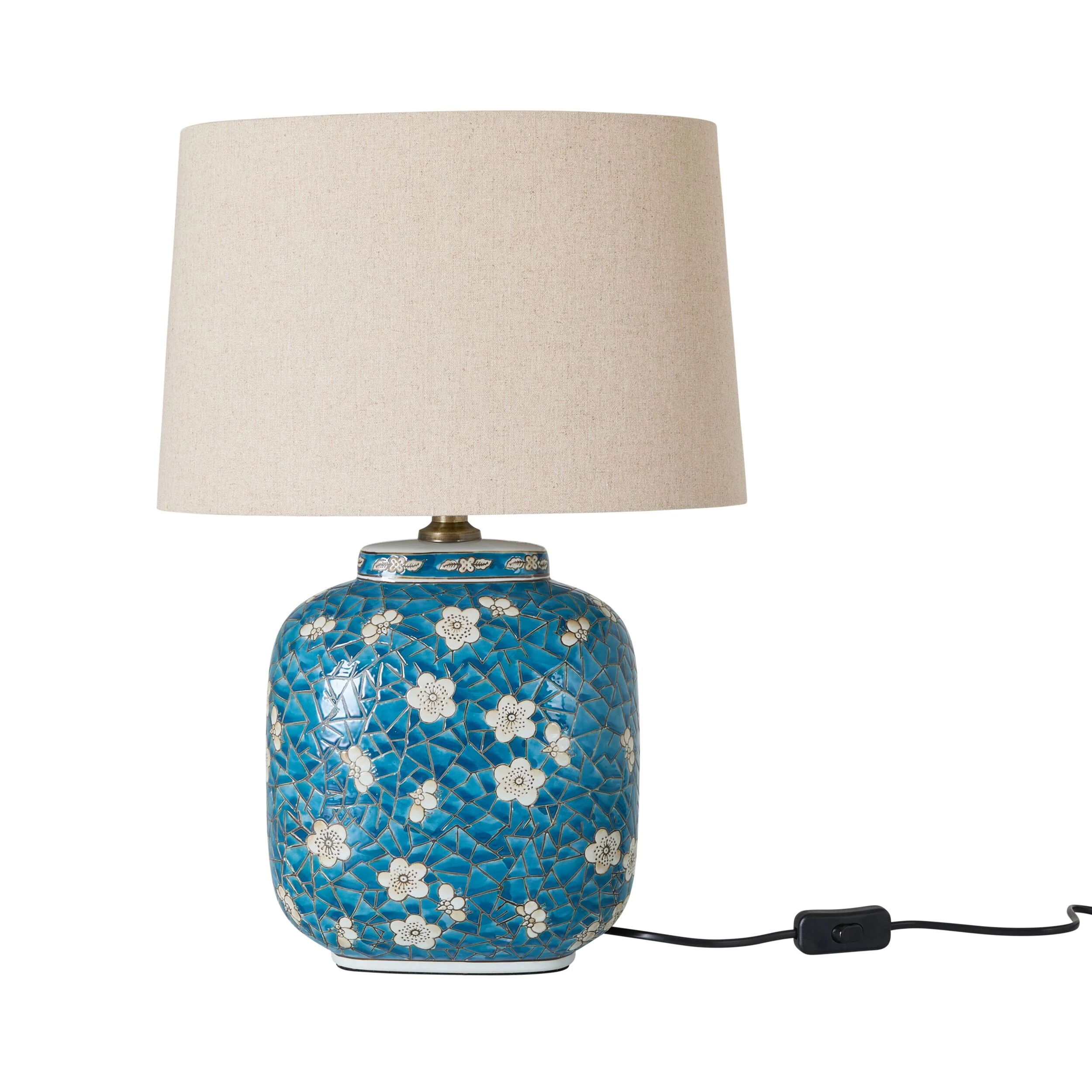 Cherry Blossom Table Lamp Blue 51cm - Image 2