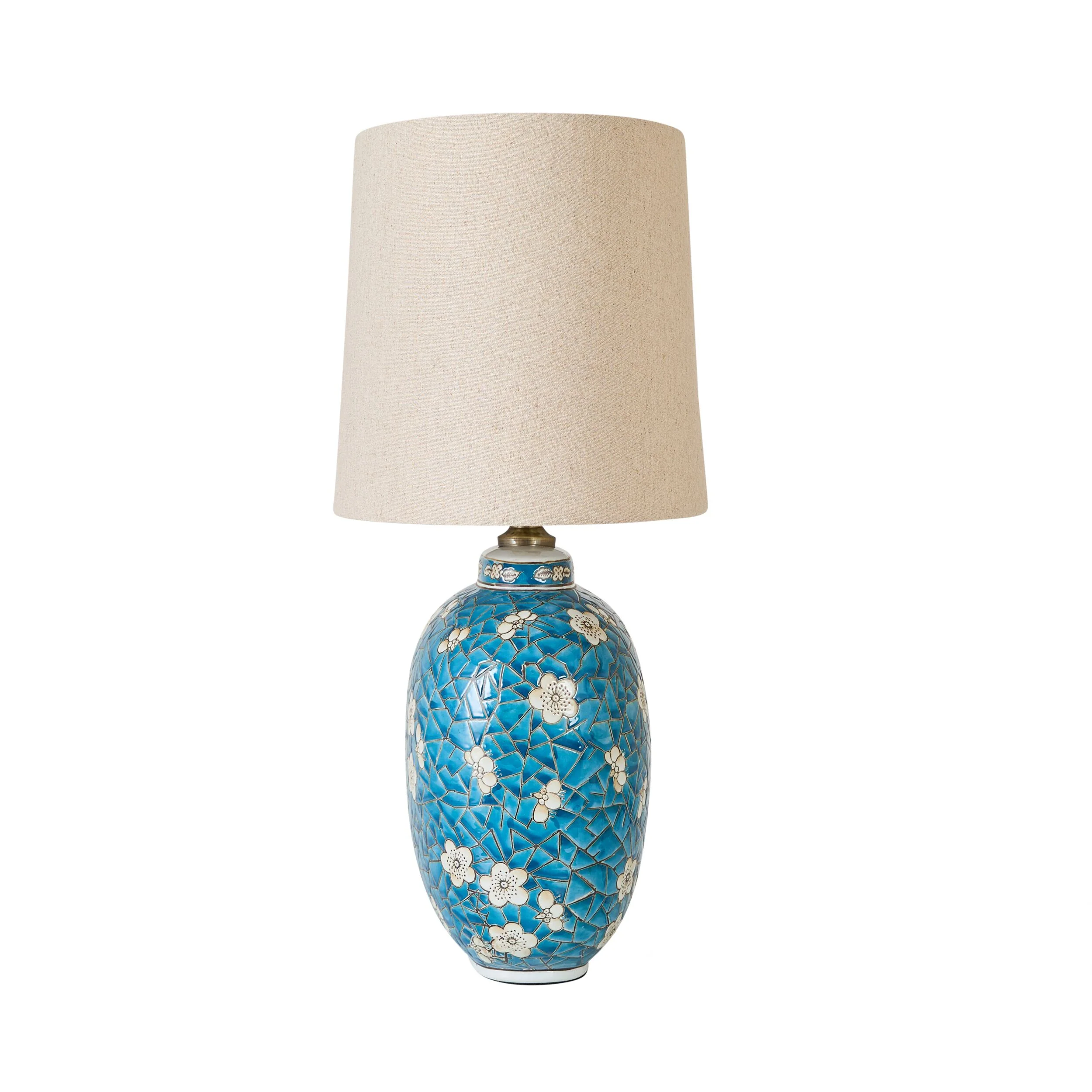 Cherry Blossom Table Lamp Blue 51cm - Image 3