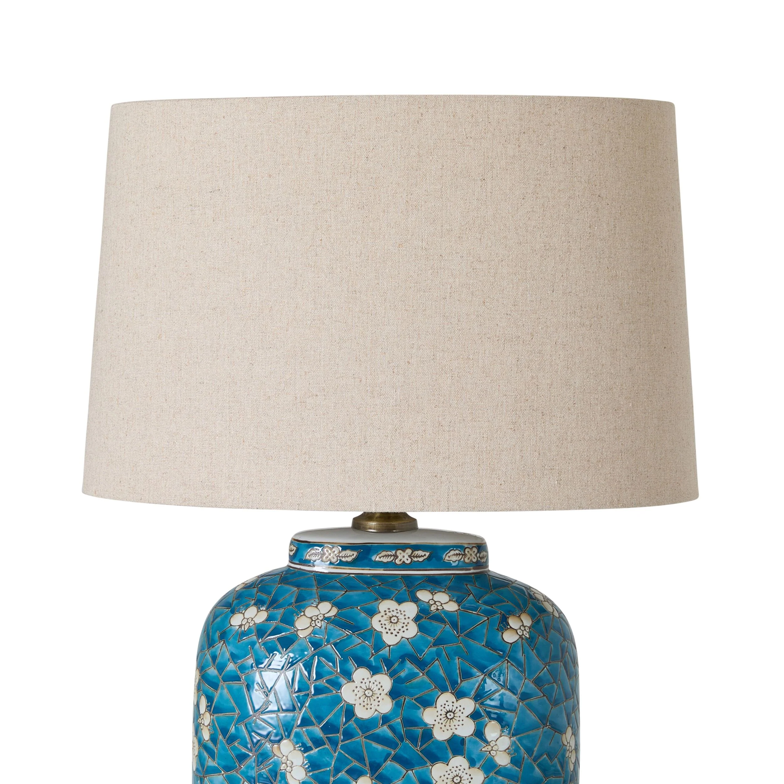 Cherry Blossom Table Lamp Blue 51cm - Image 4