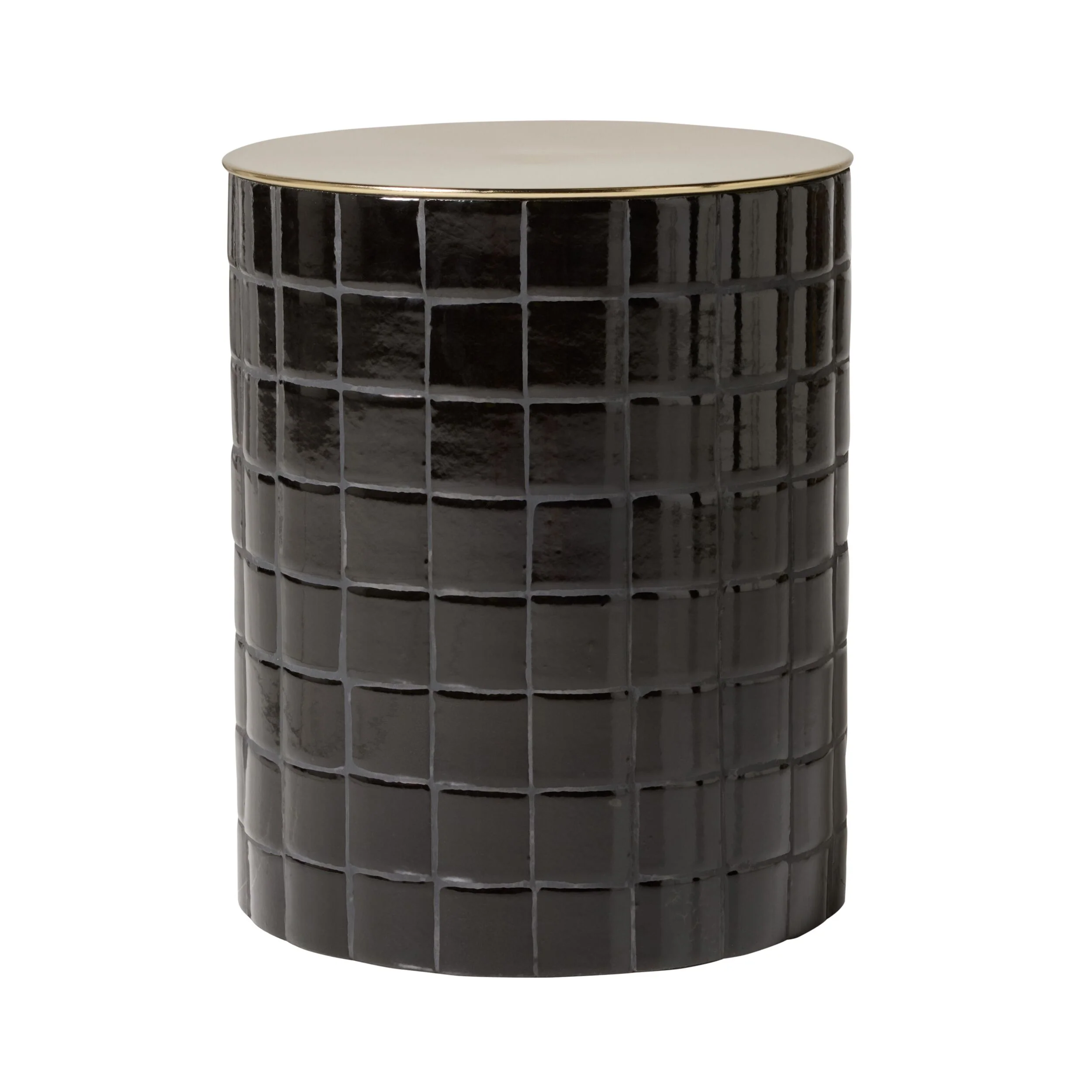 Chicago Tiled Side Table Black - Image 2