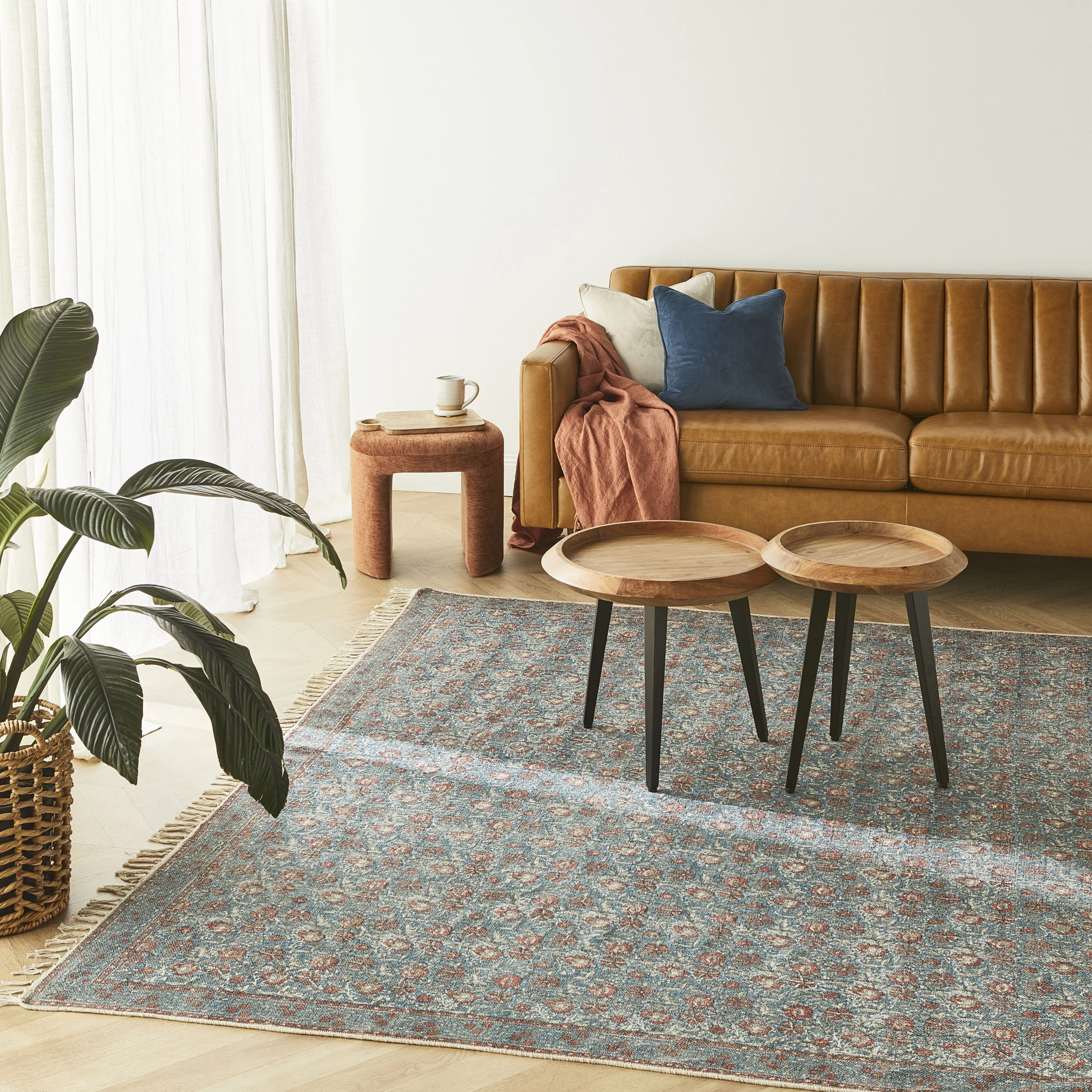 Chirala Flora Cotton Hand Blocked Rug 240x300cm - Image 3