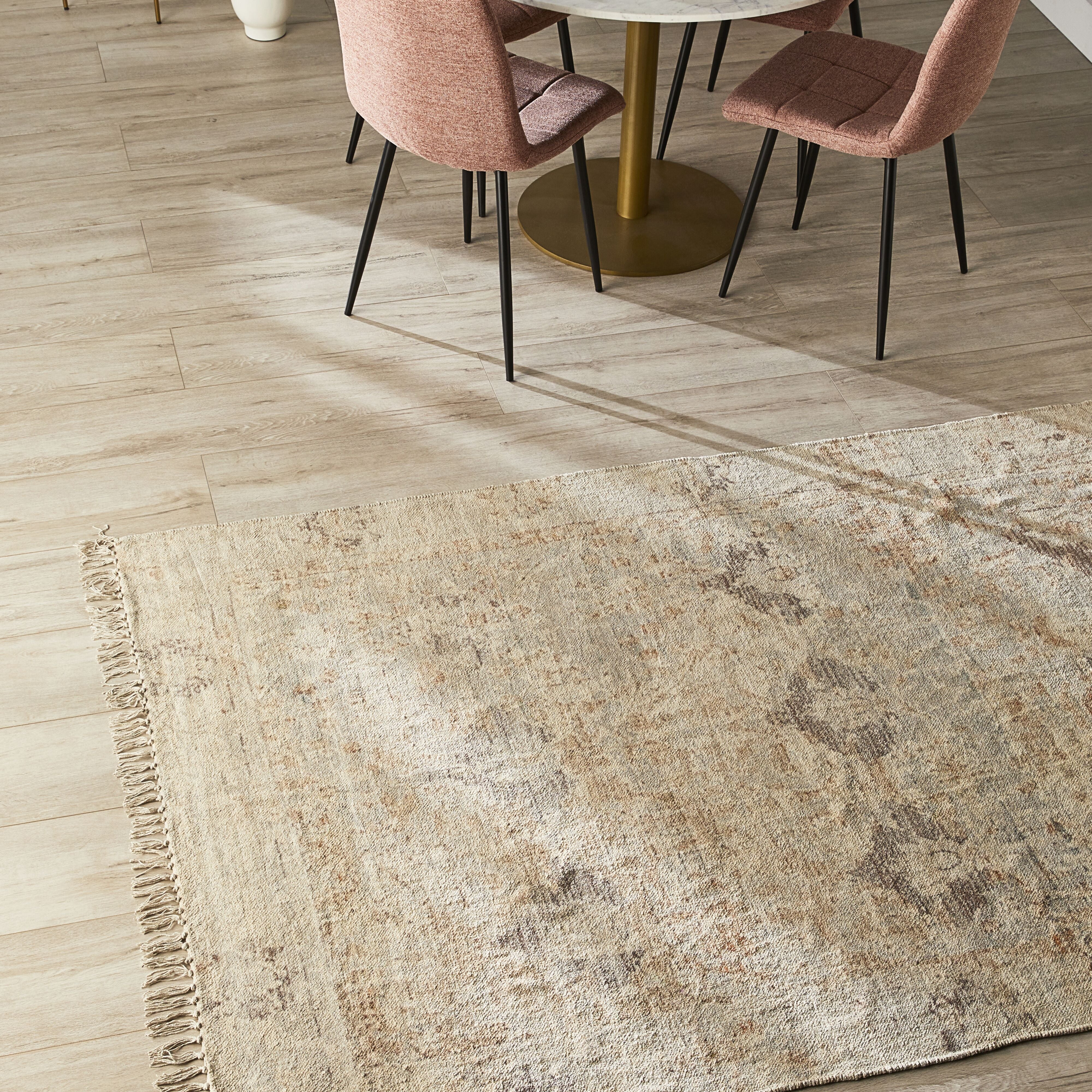 Chirala Vintage Cream Cotton Rug 150x240cm - Image 3