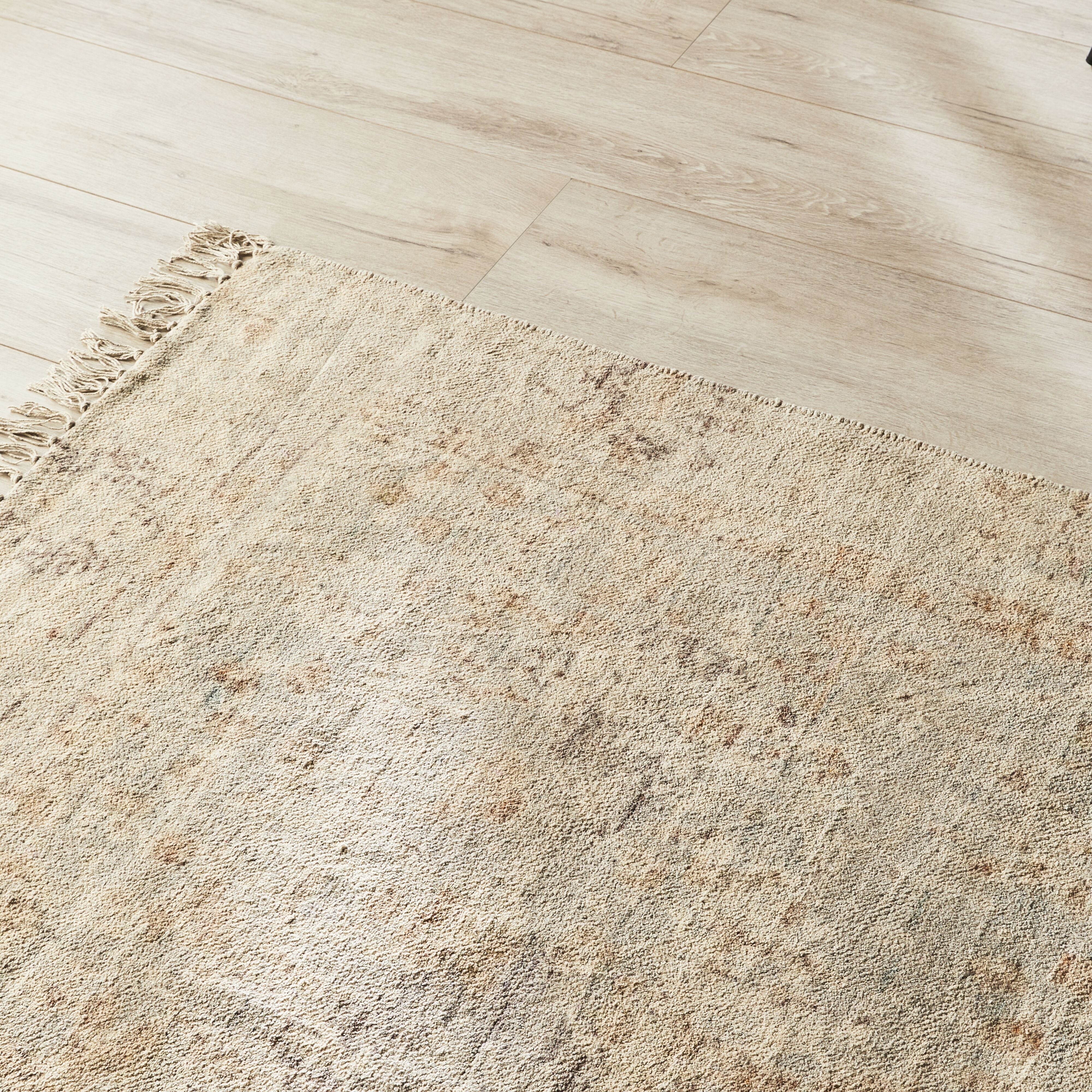 Chirala Vintage Cream Cotton Rug 150x240cm - Image 4