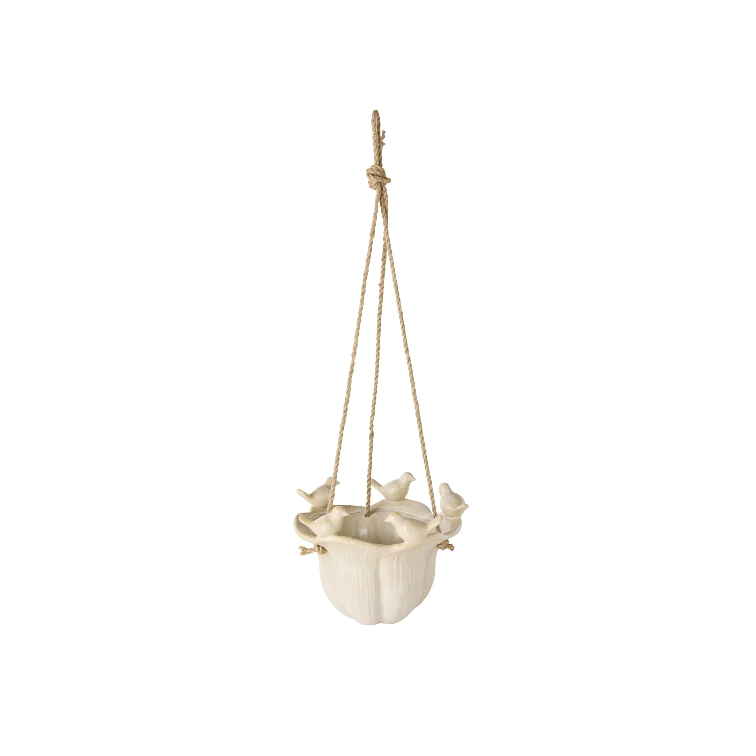 Chirping Birds Ceramic Hanging Pot - Image 2