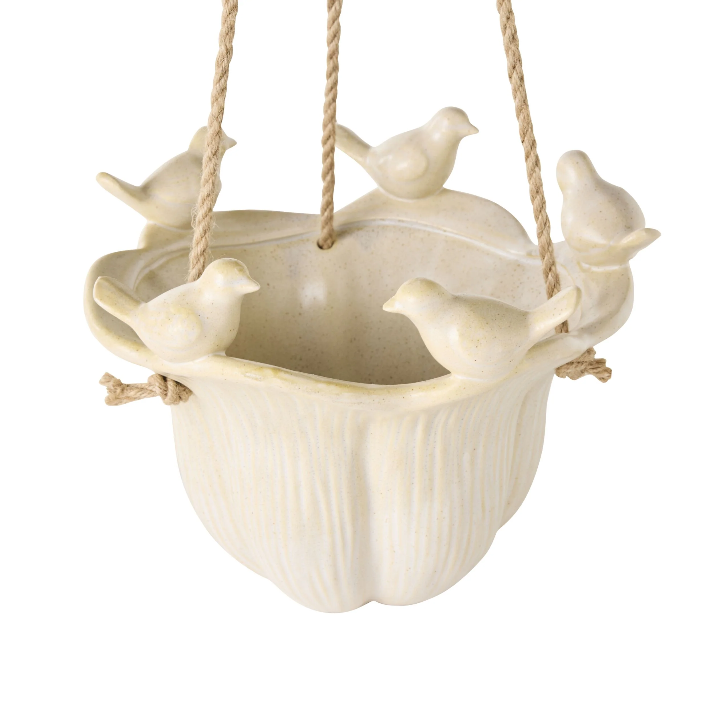 Chirping Birds Ceramic Hanging Pot - Image 3