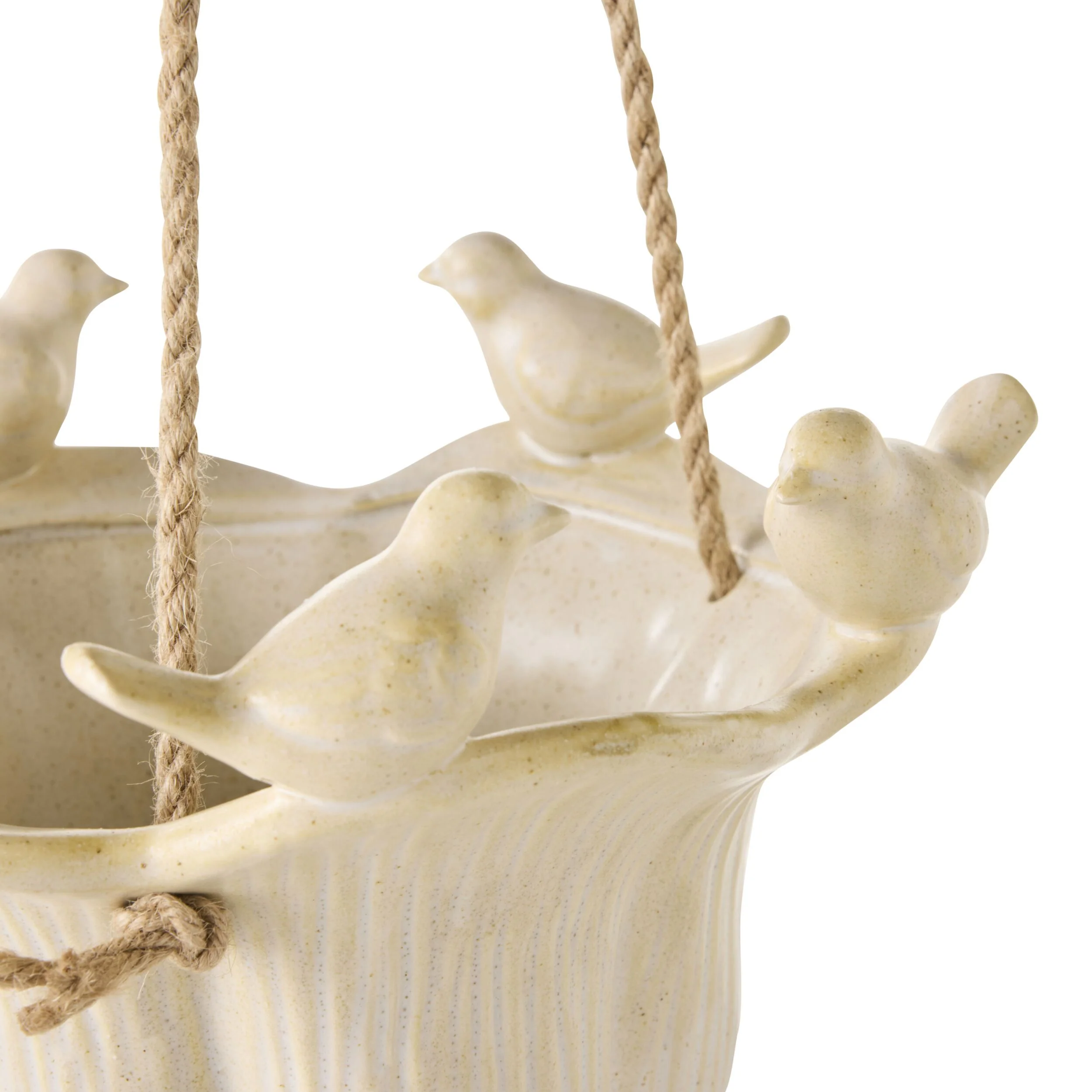 Chirping Birds Ceramic Hanging Pot - Image 4