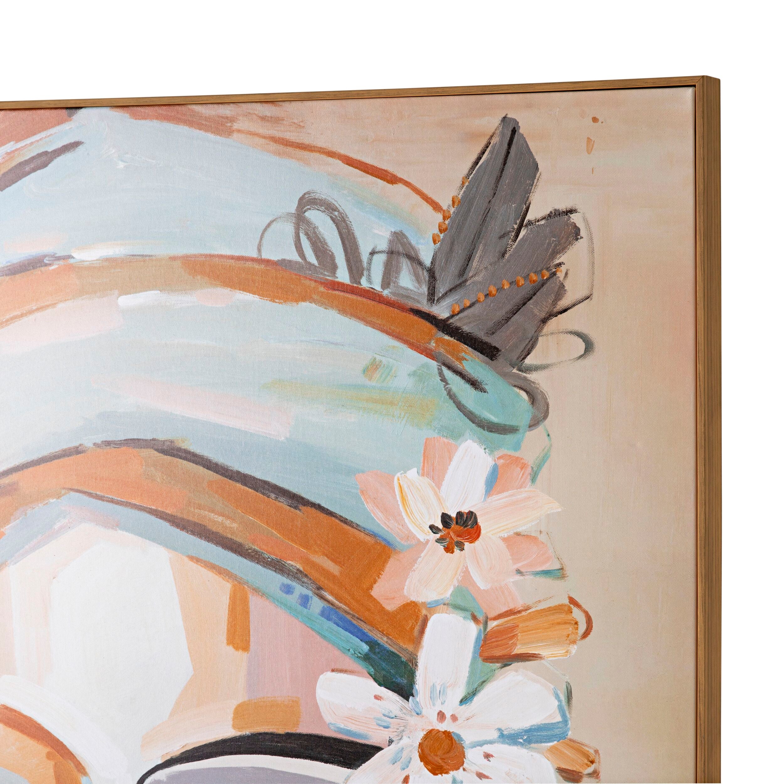Claudette Abstract Female Face Framed Print 140x100cm - Image 3