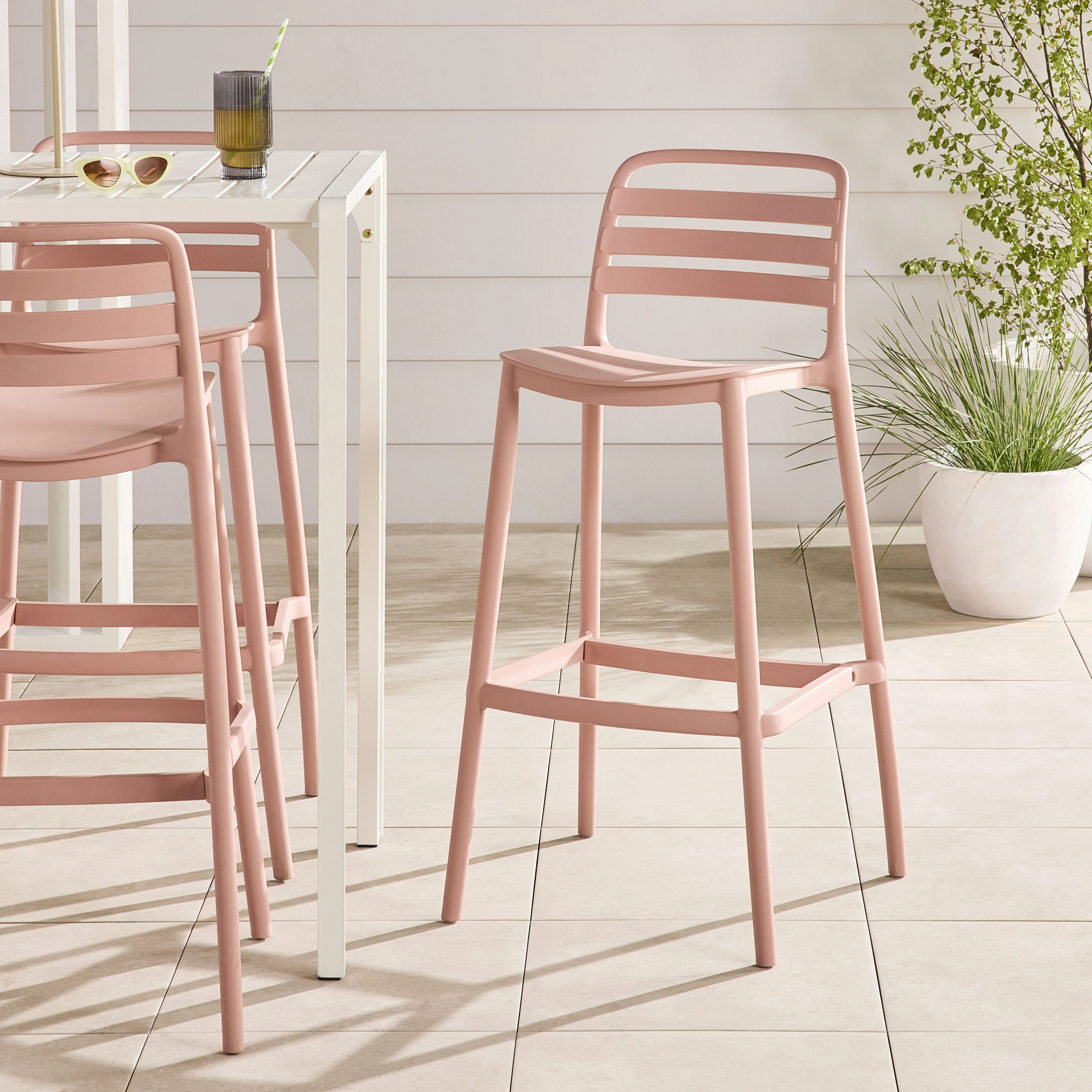 Cleo Bar Stool Rose Pink - Image 8