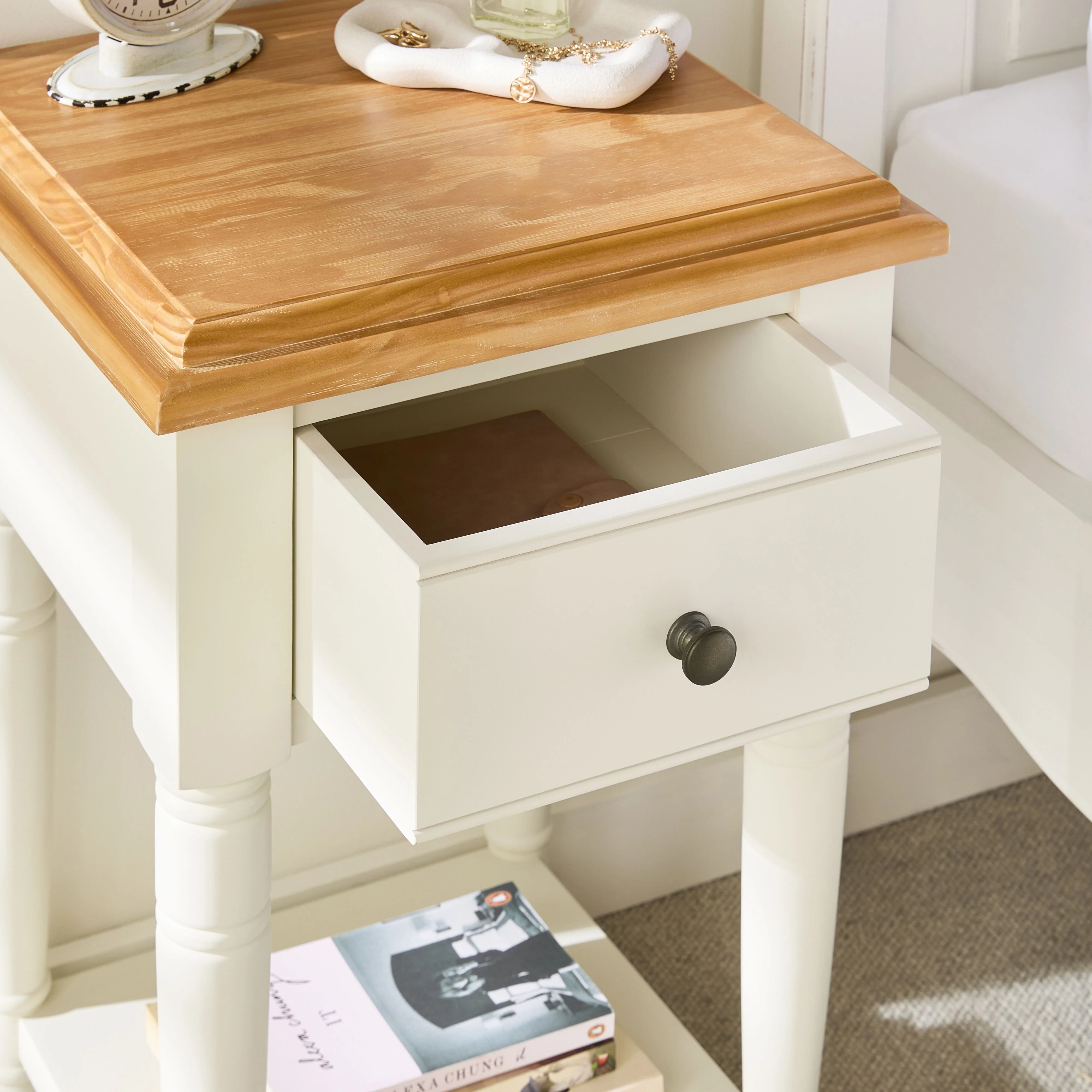 Clover 1 Drawer  Bedside Table / Side Table - Image 11