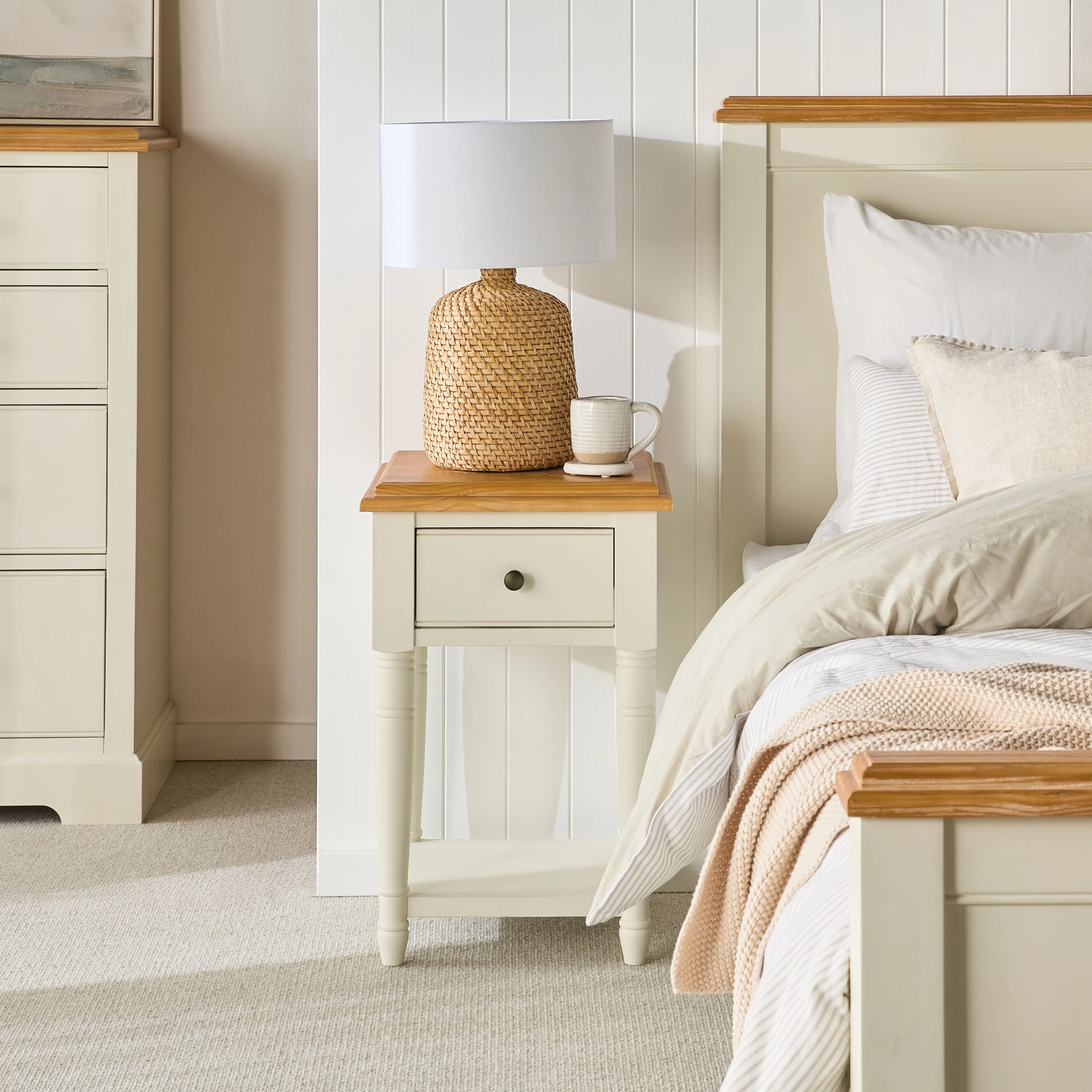 Clover 1 Drawer  Bedside Table / Side Table - Image 12