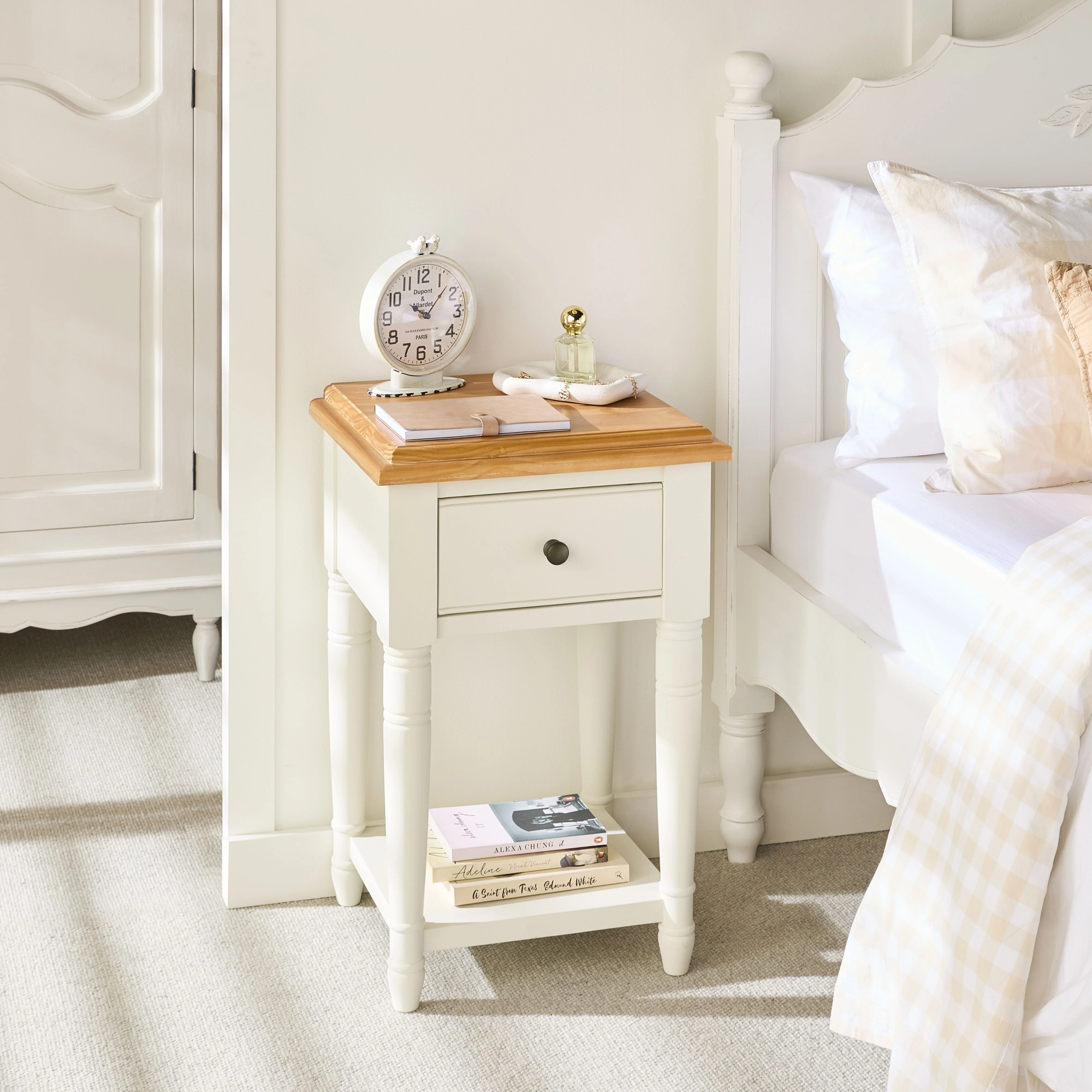 Clover 1 Drawer  Bedside Table / Side Table - Image 9