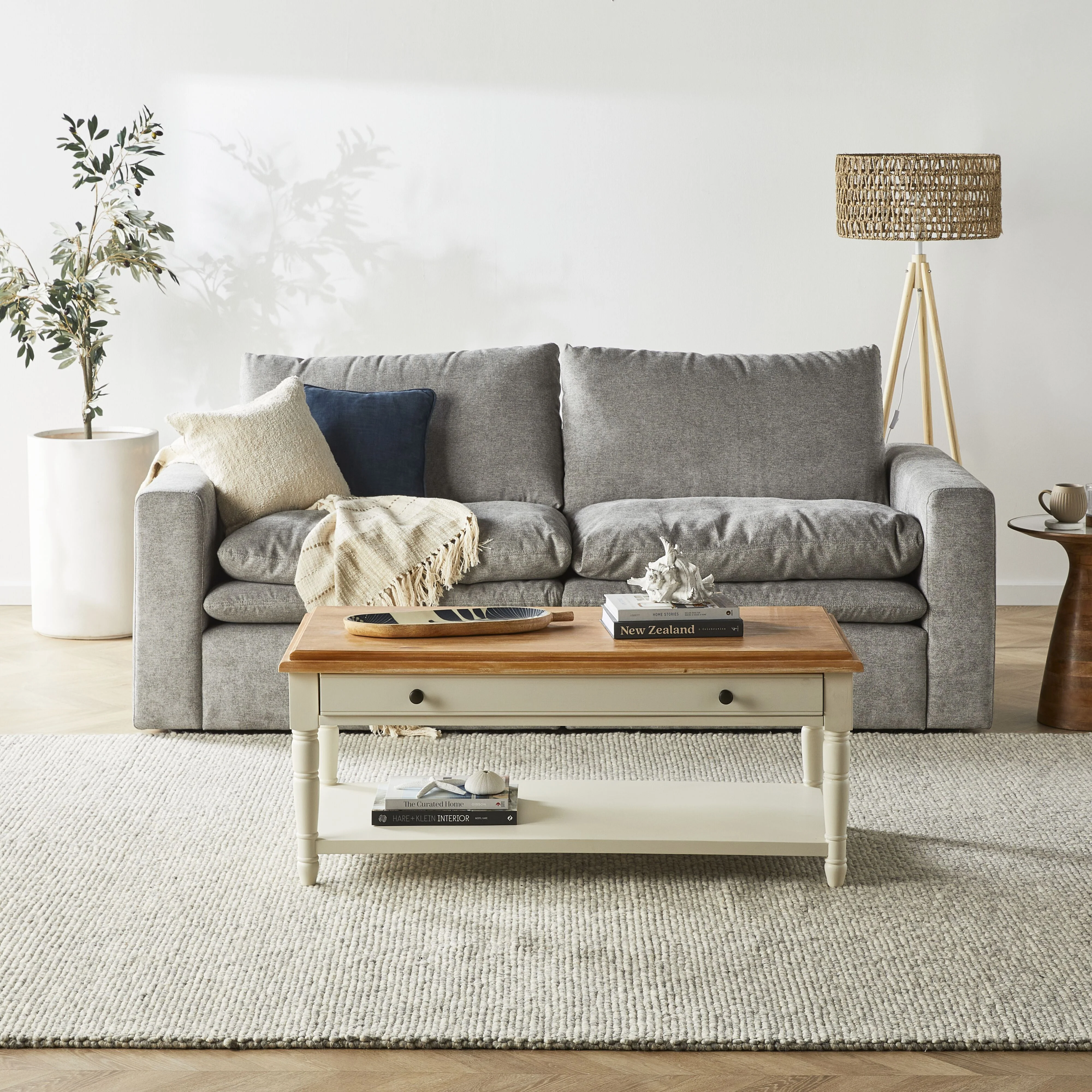Clover 1 Drawer Timber Coffee Table - Image 8