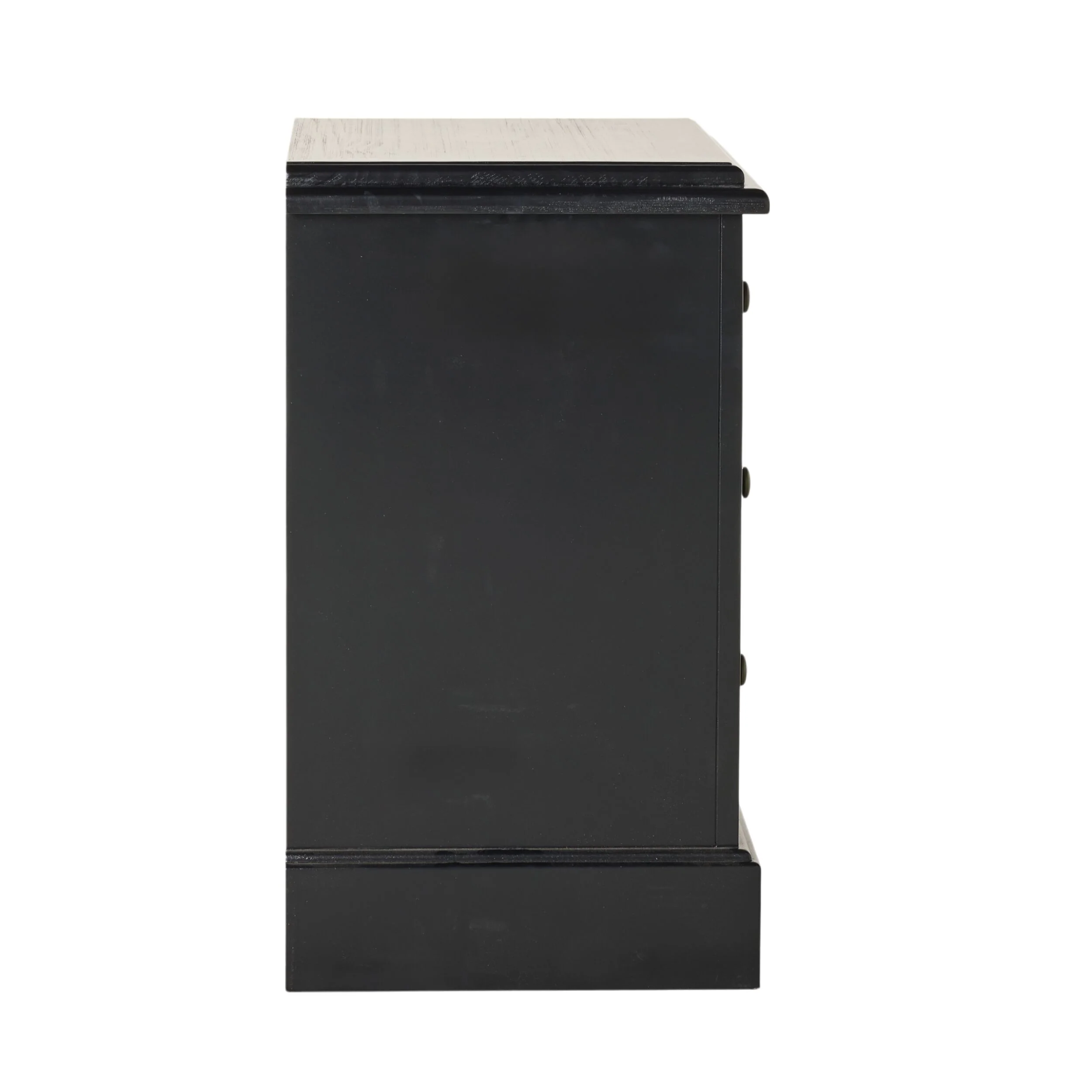 Clover 3 Drawer Bedside Table Black - Image 4