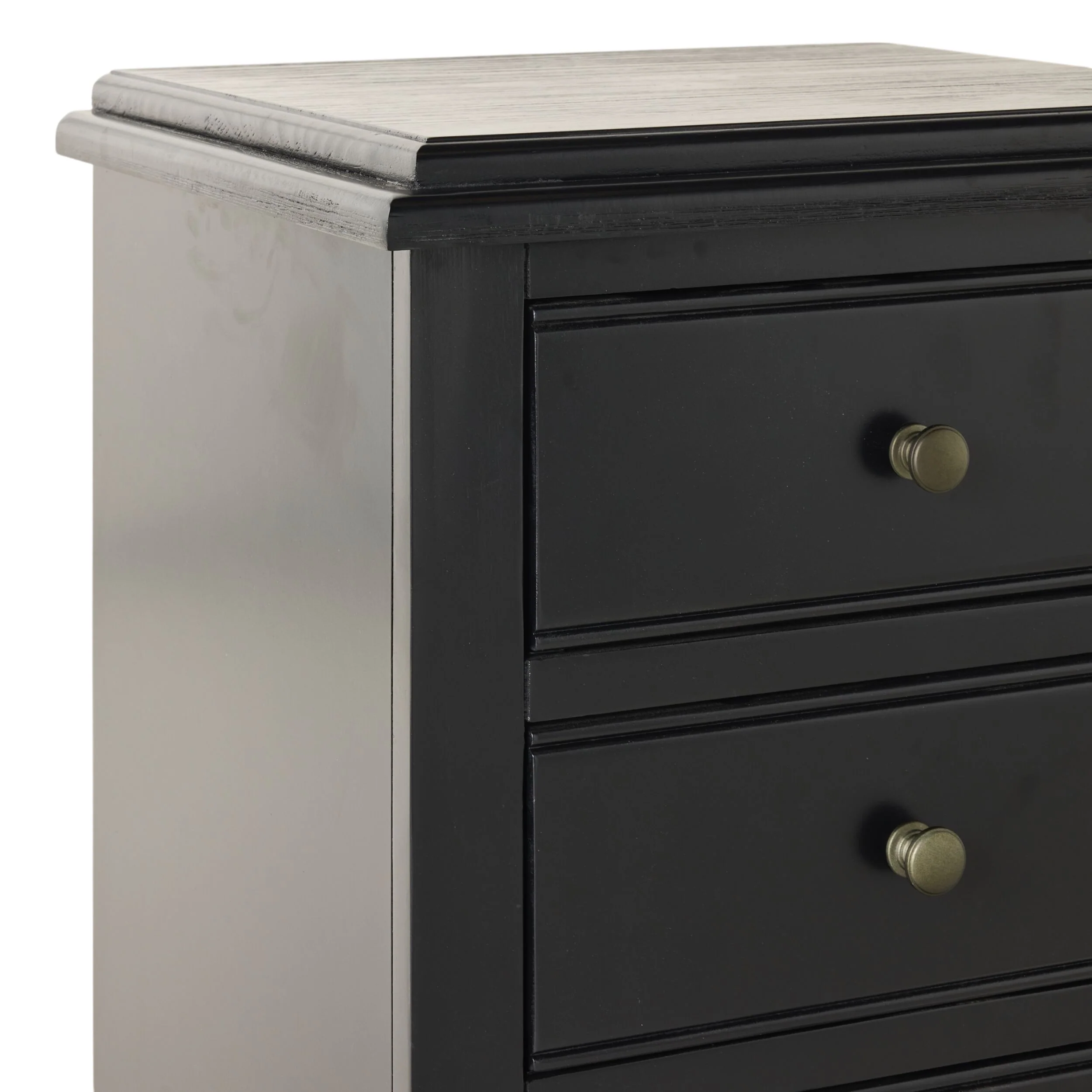 Clover 3 Drawer Bedside Table Black - Image 6