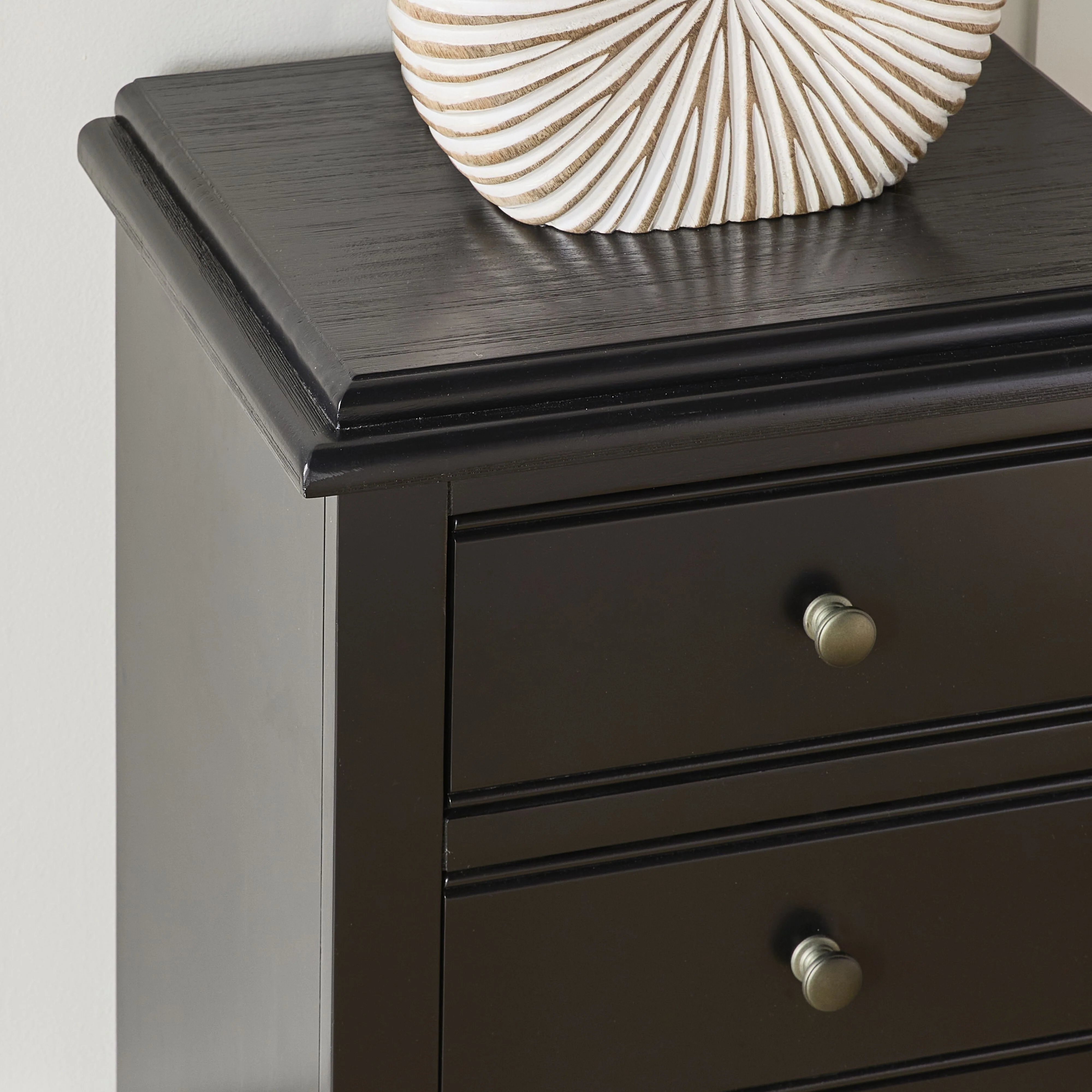 Clover 3 Drawer Bedside Table Black - Image 9