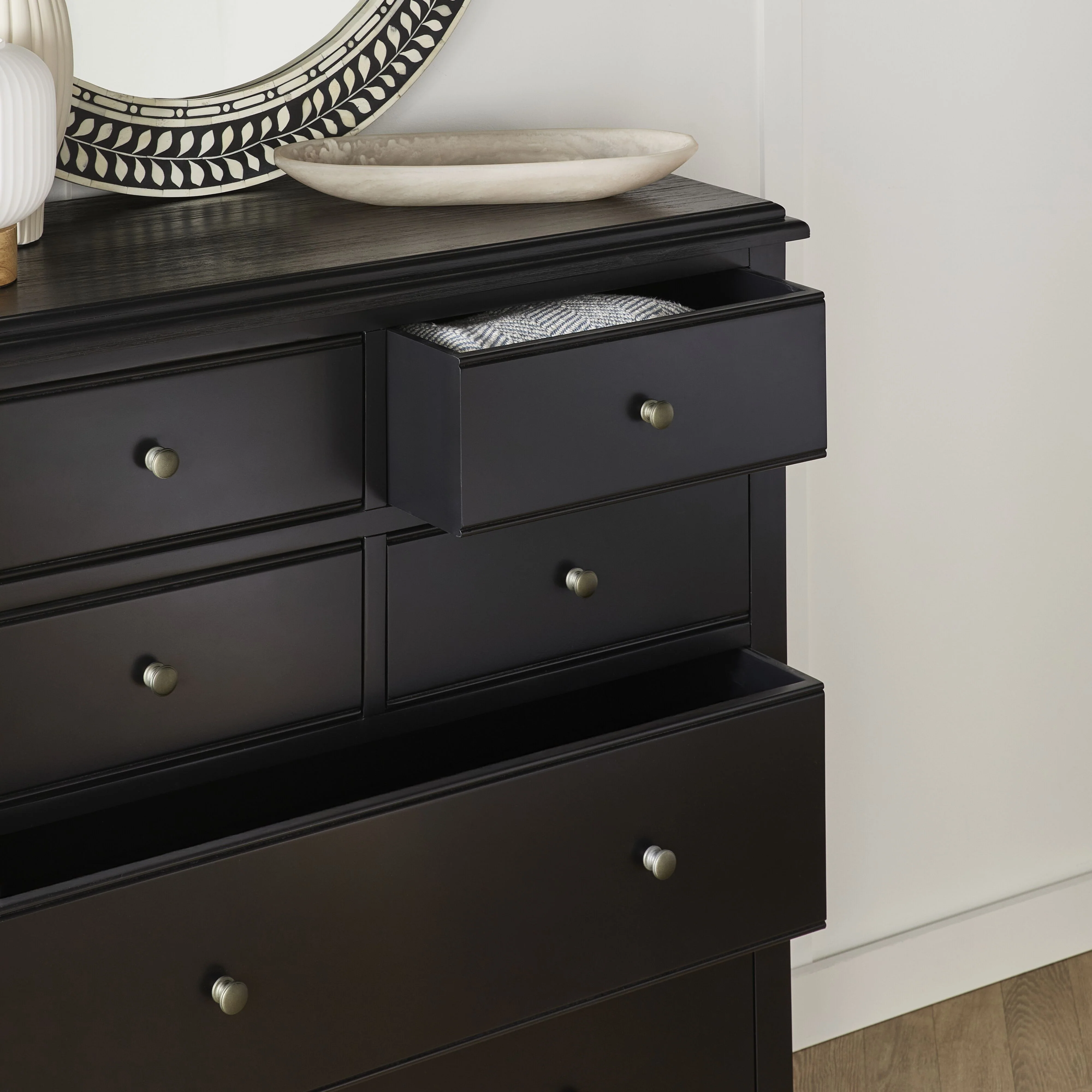 Clover 6 Drawer Chest Black - Image 10